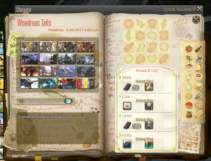 Wondrous Tails Week of 2017.05.16 ffxiv