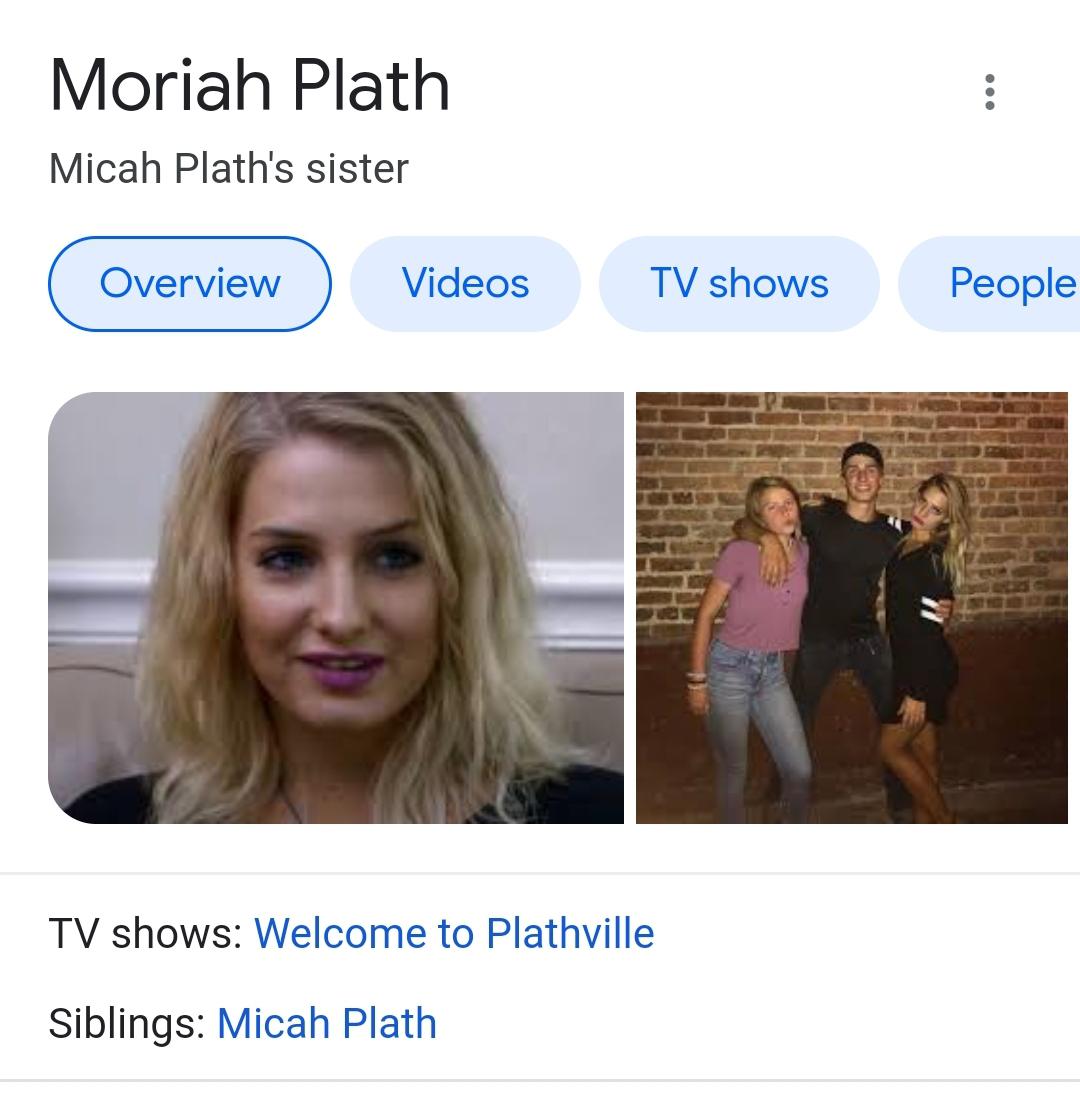 How sad is this? Micah's profile doesn't say he is Moriah's sister. r