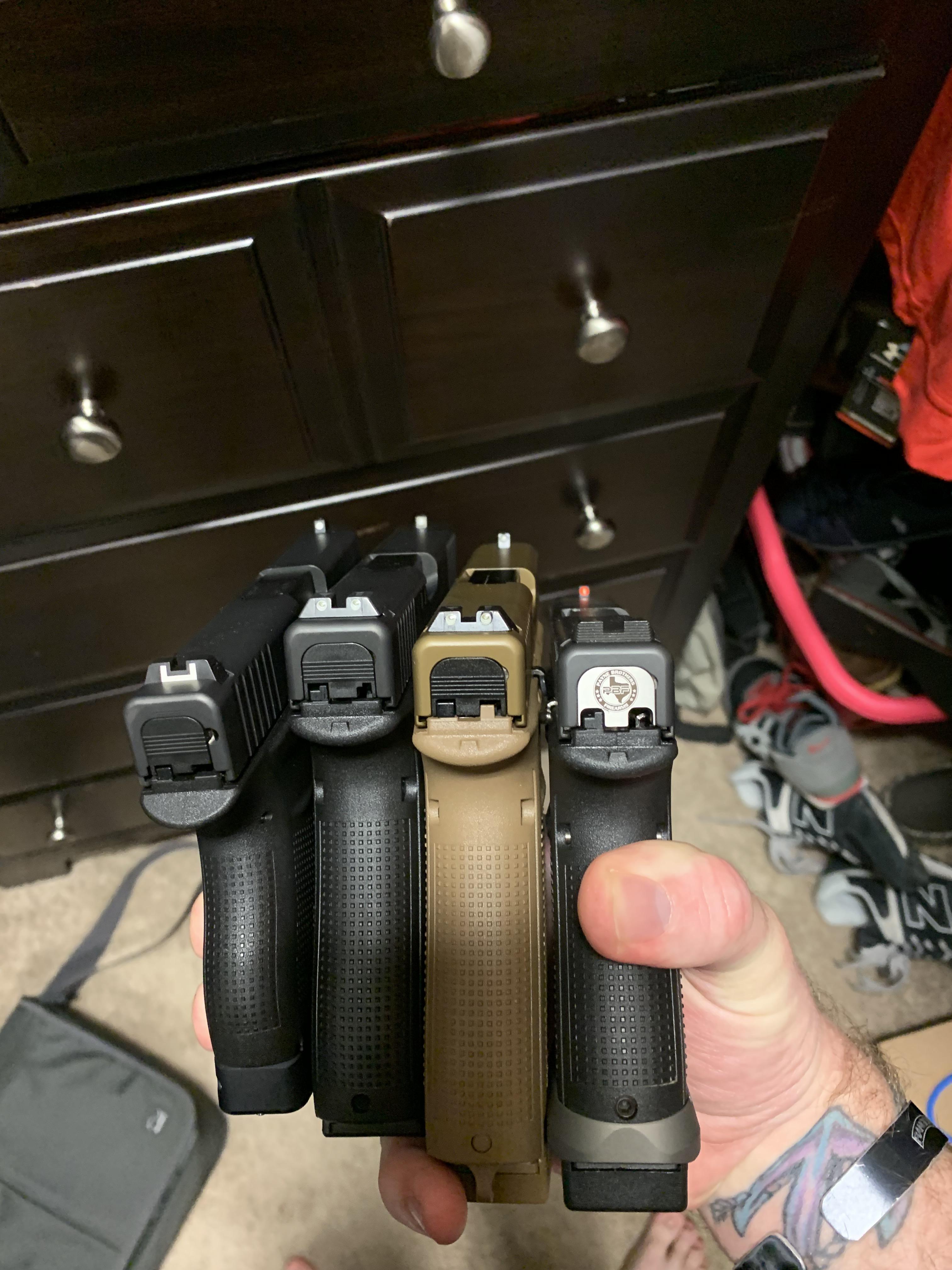 When someone says you can’t hold more than one gun at a time! 