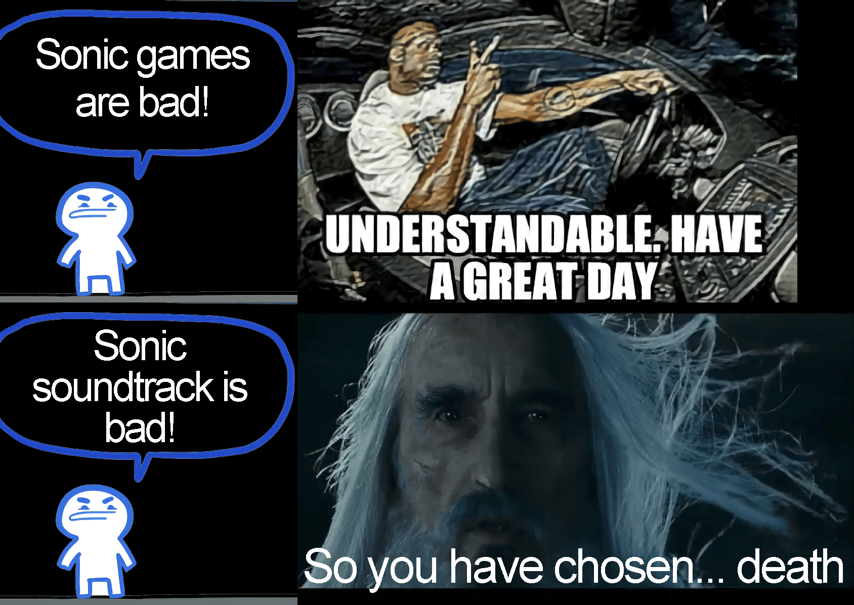 Though of this meme while is was taking shower. sonic music is lit even