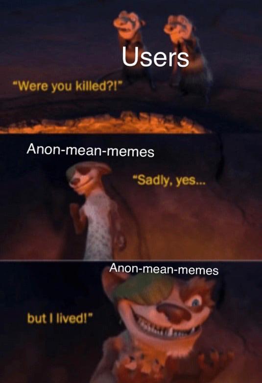 Mean meme. “She’s back” r/atb_ATG_memes