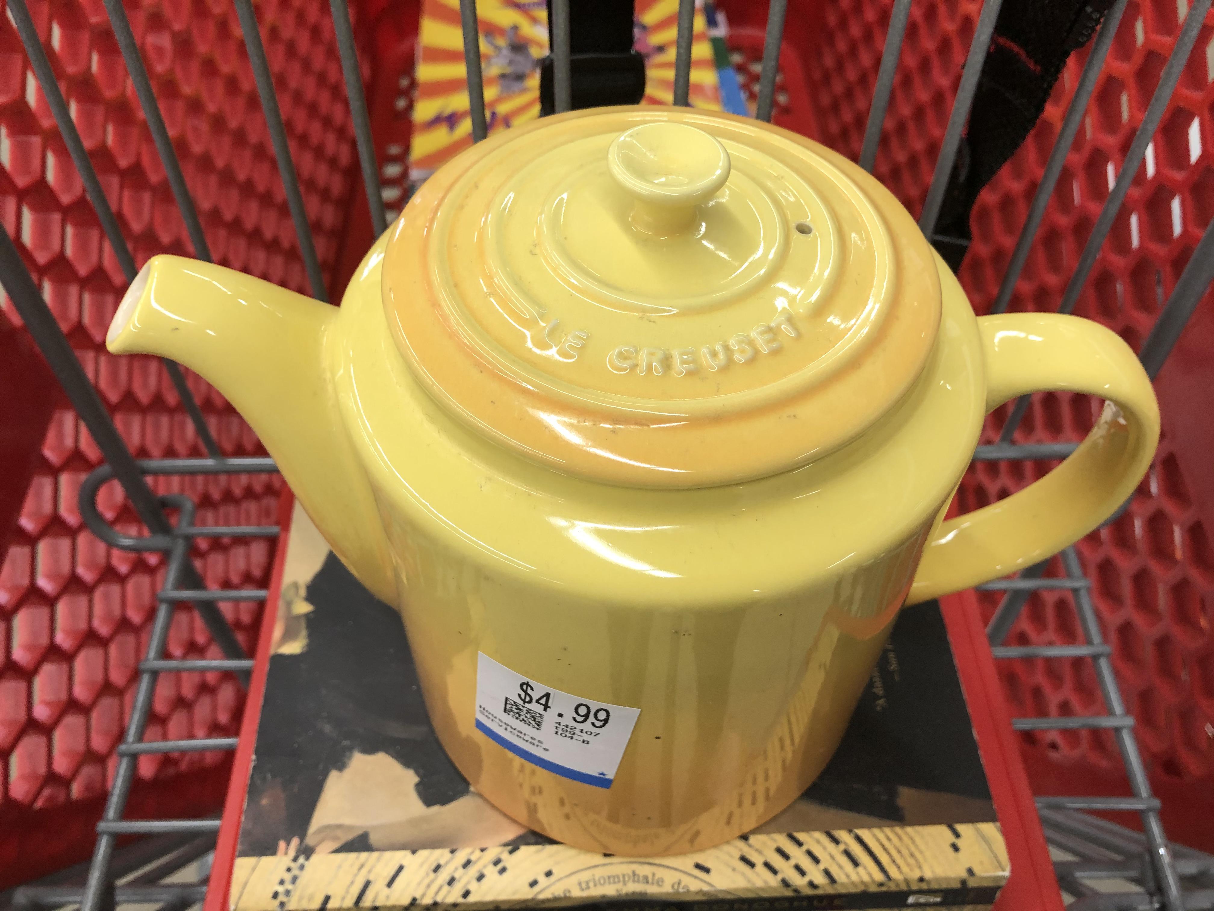 Catch and release for this beautiful Le Creuset tea kettle. I couldn’t