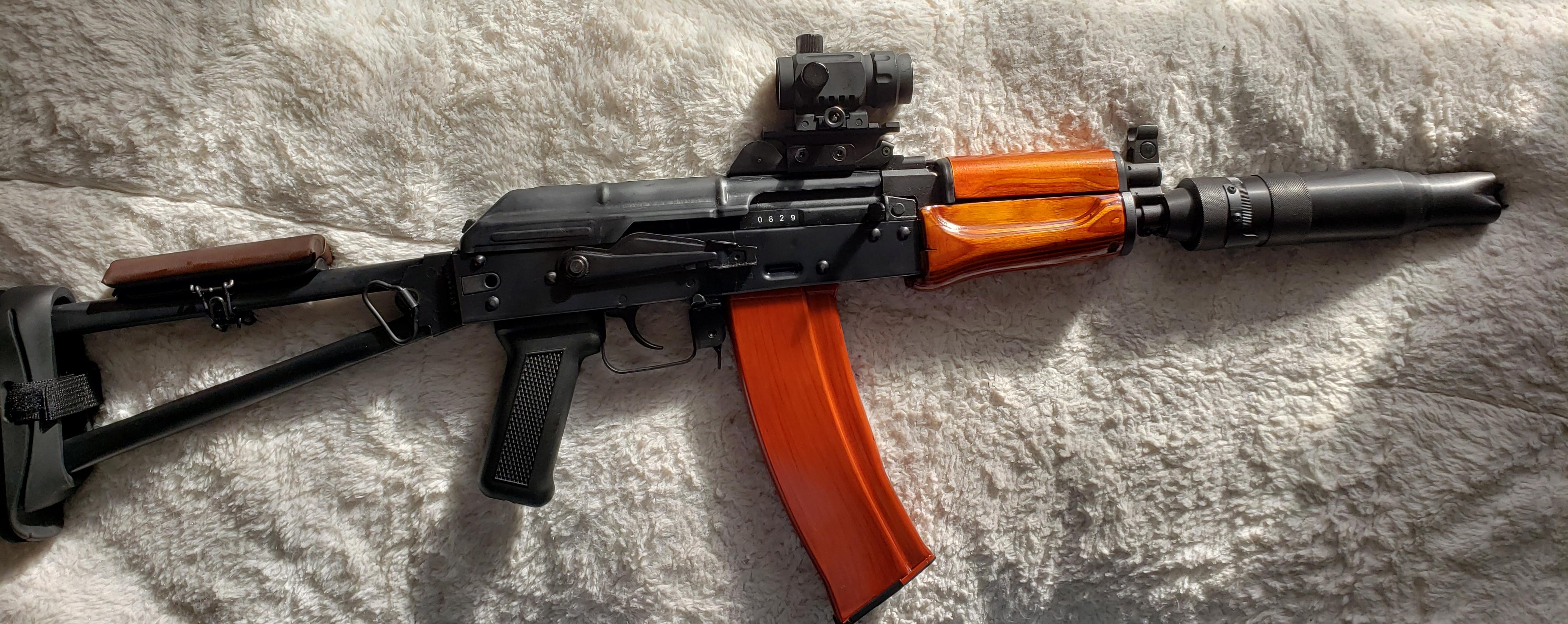 GHK AKS74U fully kitted out, with bakelite mag and real steel Tula