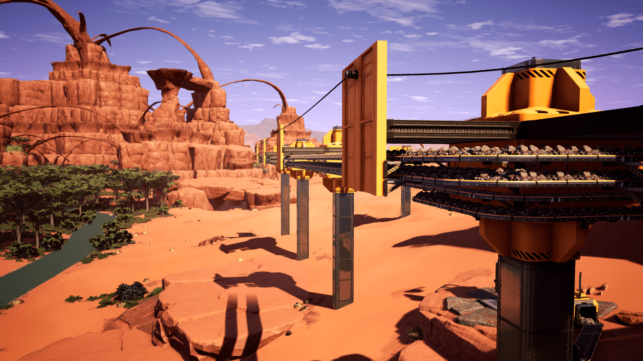 Towers I made to keep transport belts off the ground. r/satisfactory