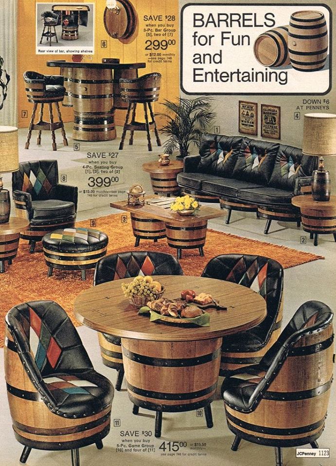 JC Penney 'Barrel Furniture' 1970's r/vintageads