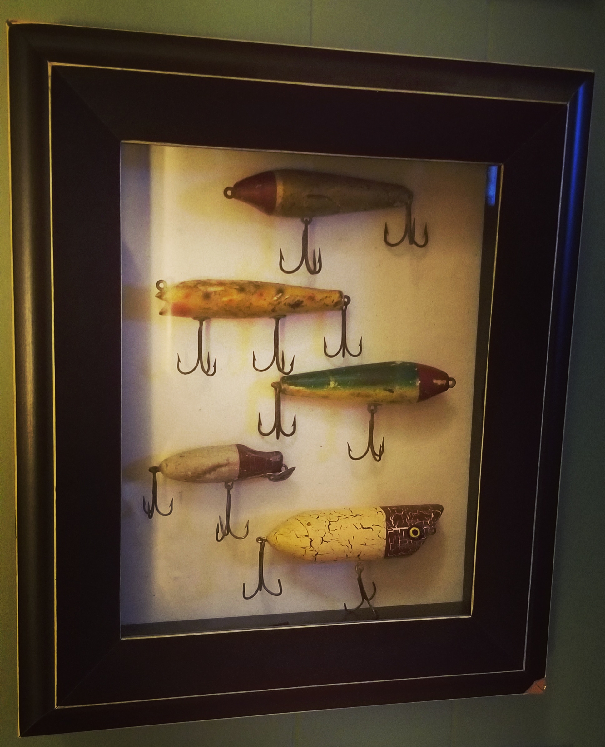 Just put some of my vintage wooden lures on display in the man cave r