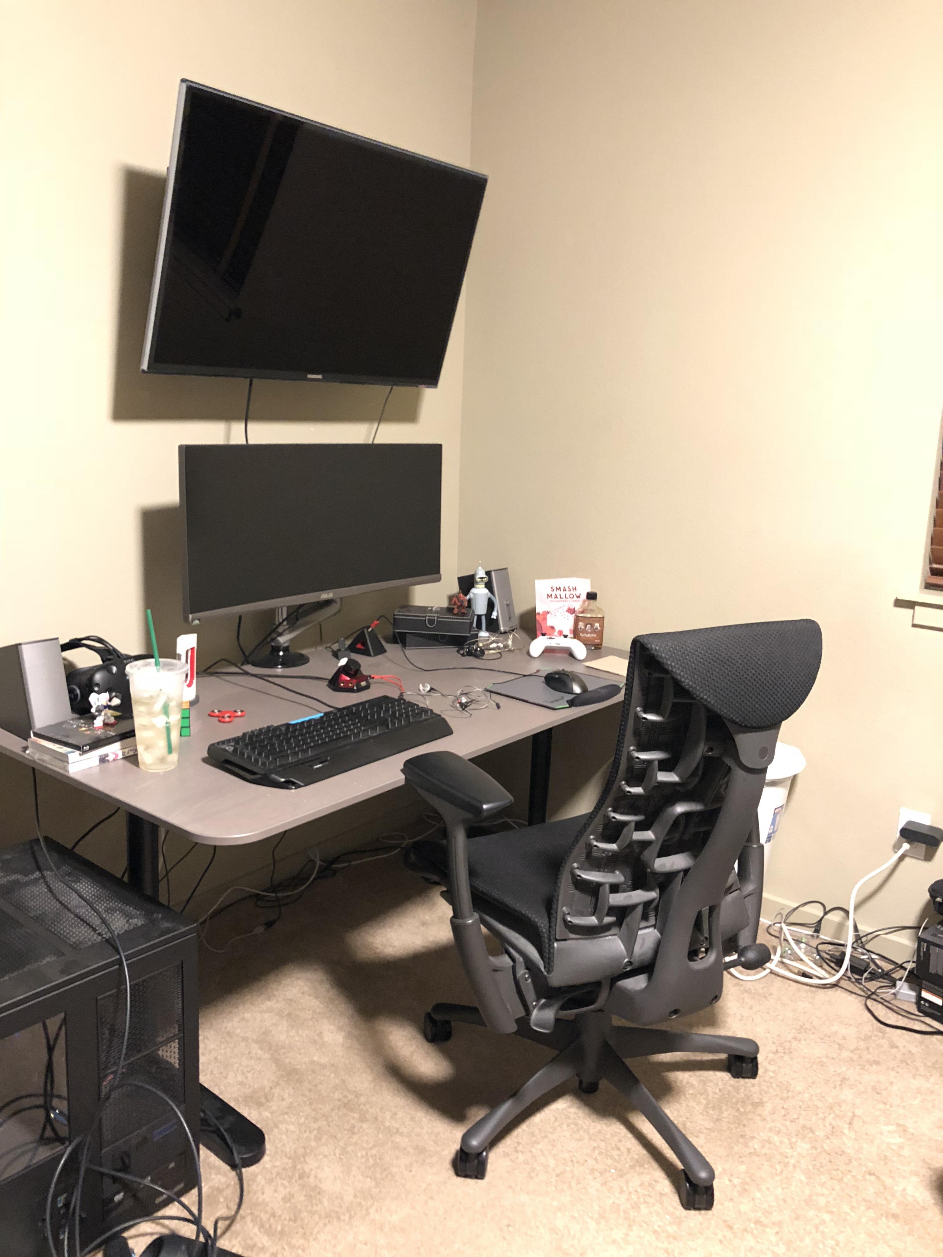 No RGB but it works and it’s ergonomic. r/battlestations