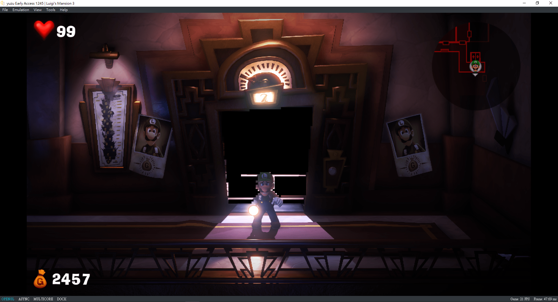 Luigi's Mansion how to fix lift and mirrors black out? r/yuzu