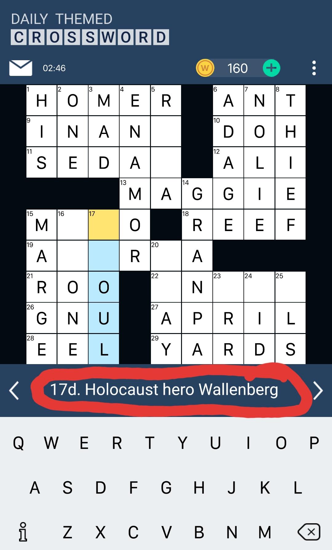 Just popped up in a crossword game. r/accidentalswastika