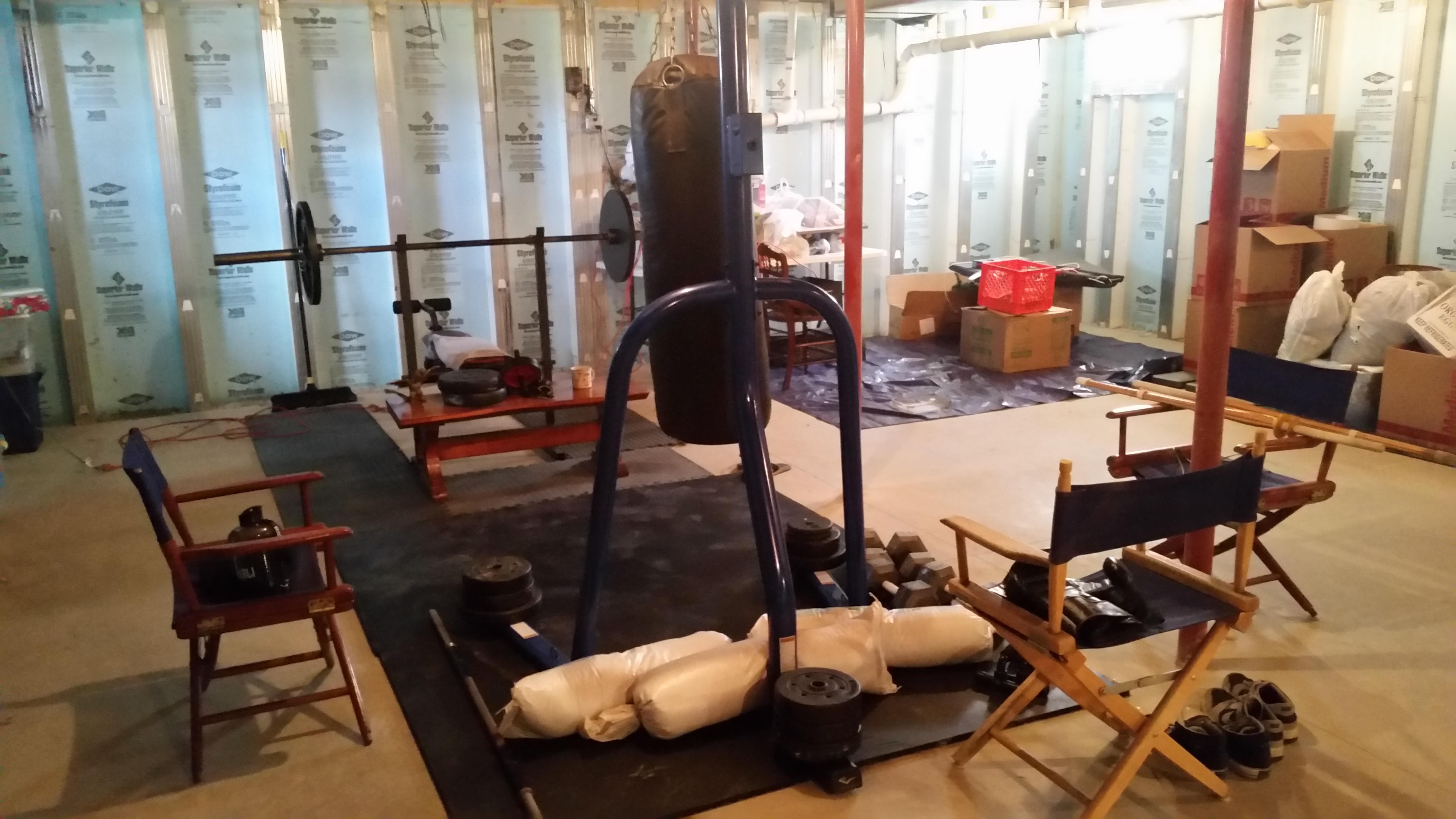 Finally got some horse stall mats. r/homegym