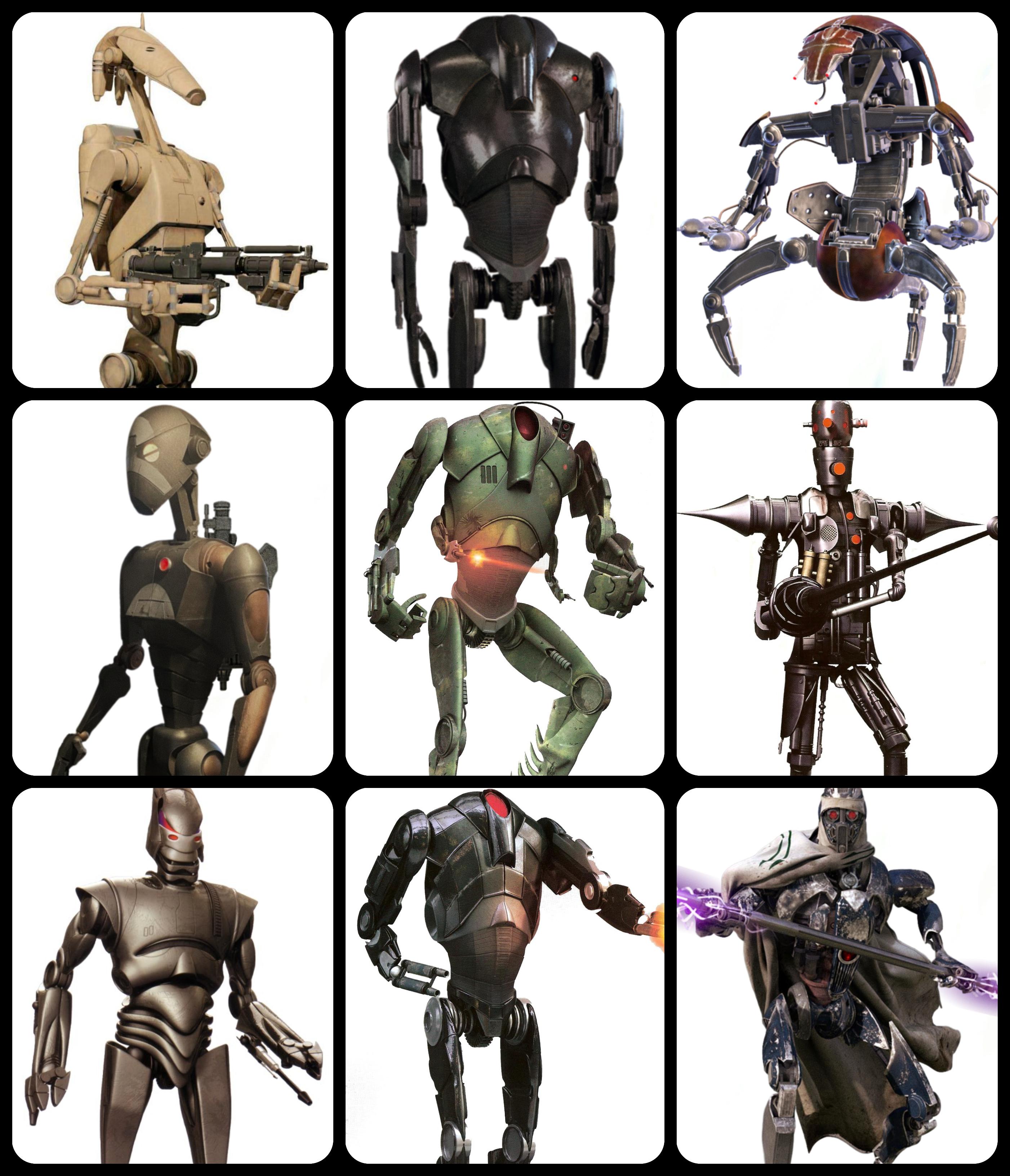 I made this big collage of the battle droids that comprise the