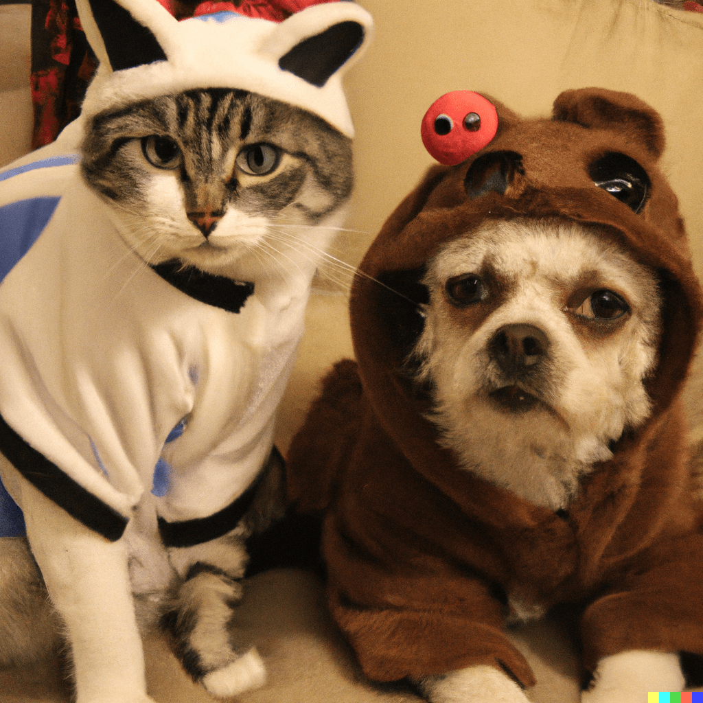 “A cat dressed as a dog and a dog dressed as a cat” r/dalle2