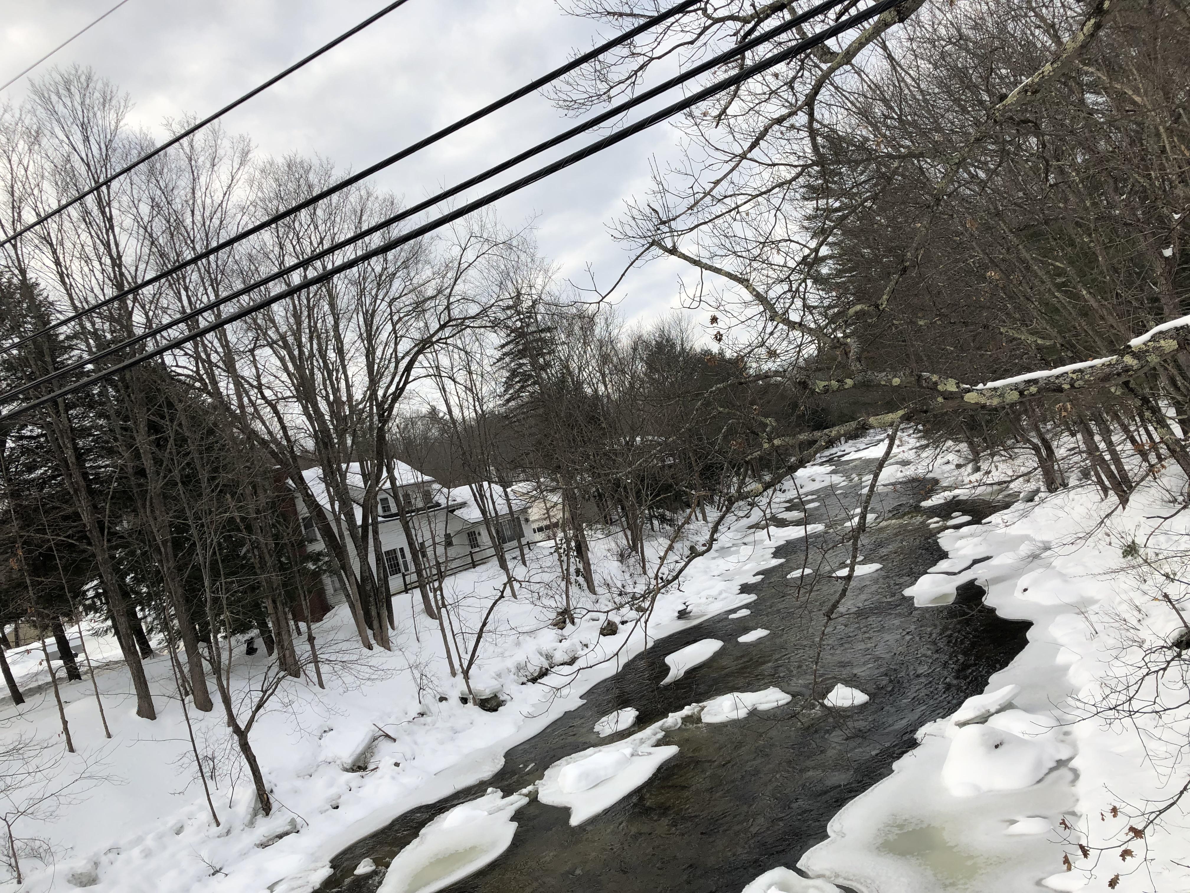 Looking at my new home that sits on the Bear Camp River in Tamworth