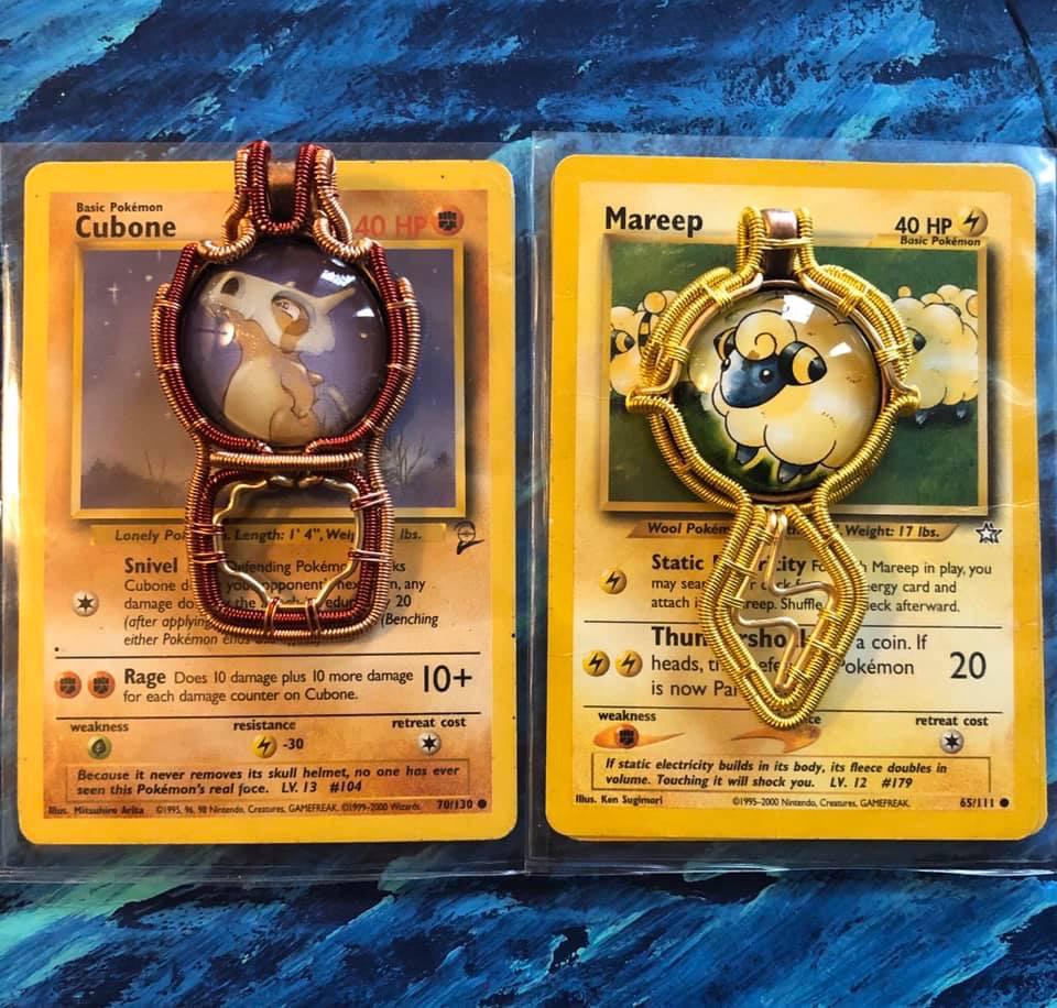 Finished two more pokemon wraps! r/WireWrapping