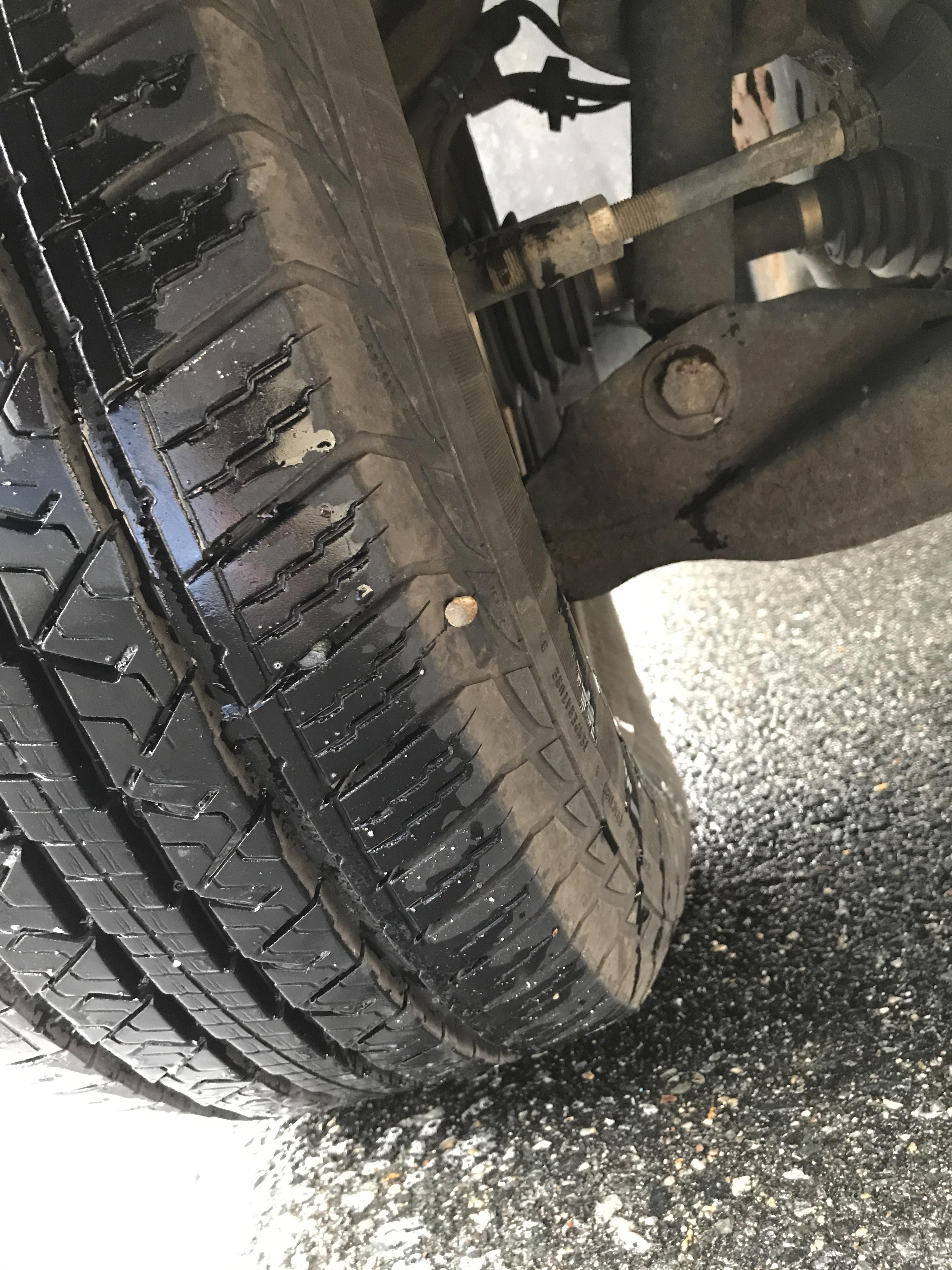 Can this be repaired? Nail in shoulder r/Cartalk