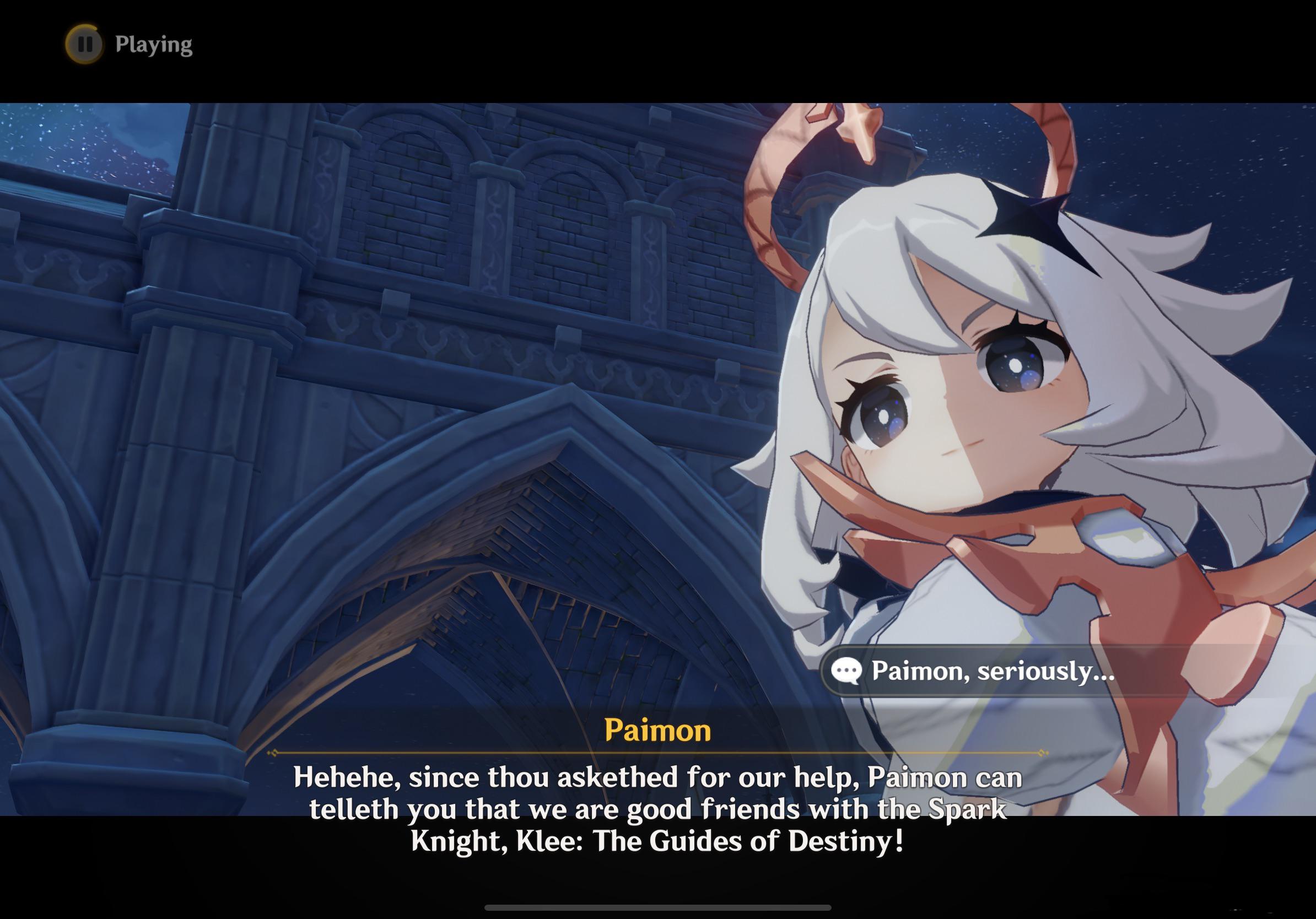 this is a redditworthy screenshot of paimon r/Genshin_Impact