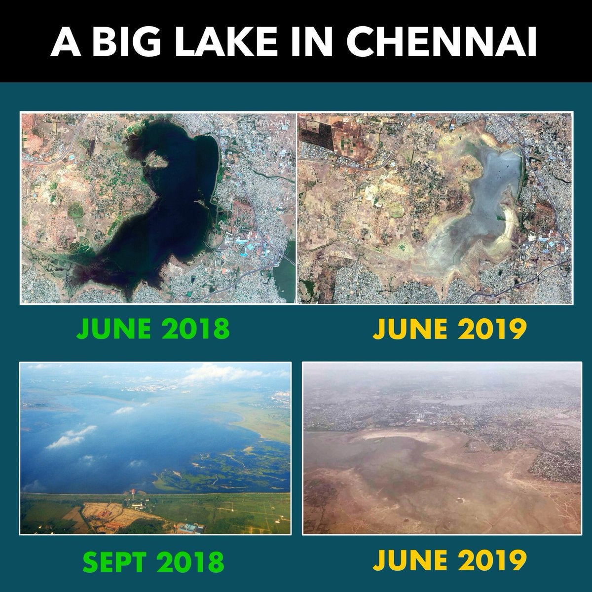 Ones upon a time there was big lake in chennai. r/IndiaSpeaks
