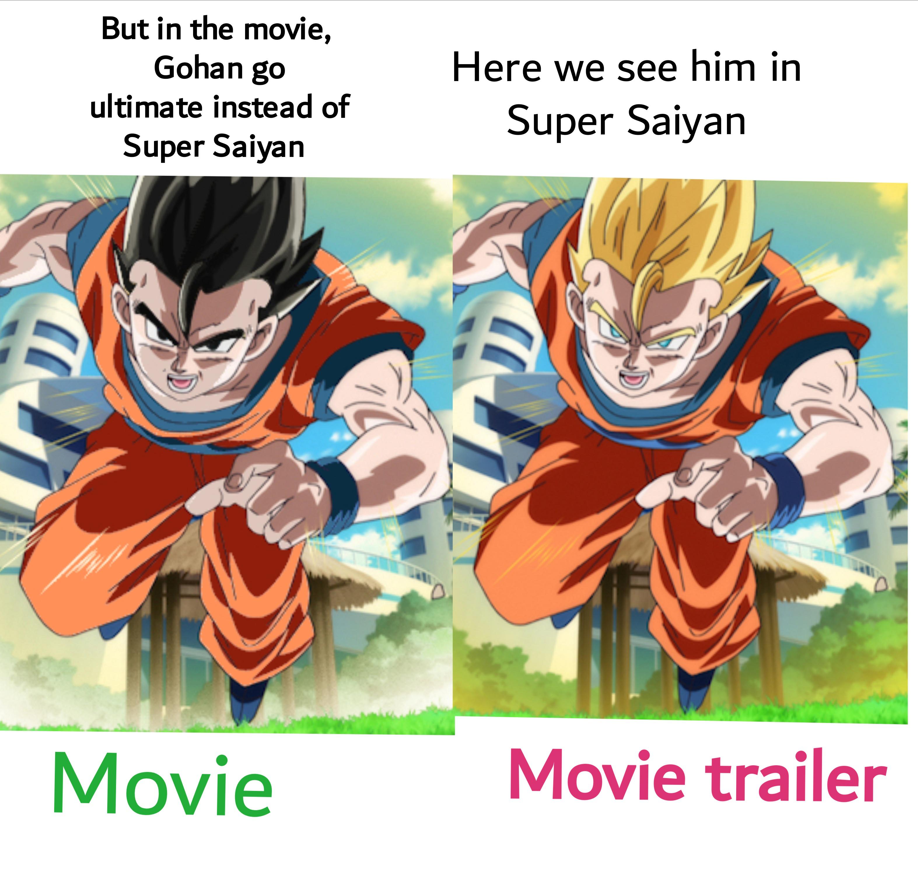 Is there a reason for why Gohan was changed from going Super Saiyan