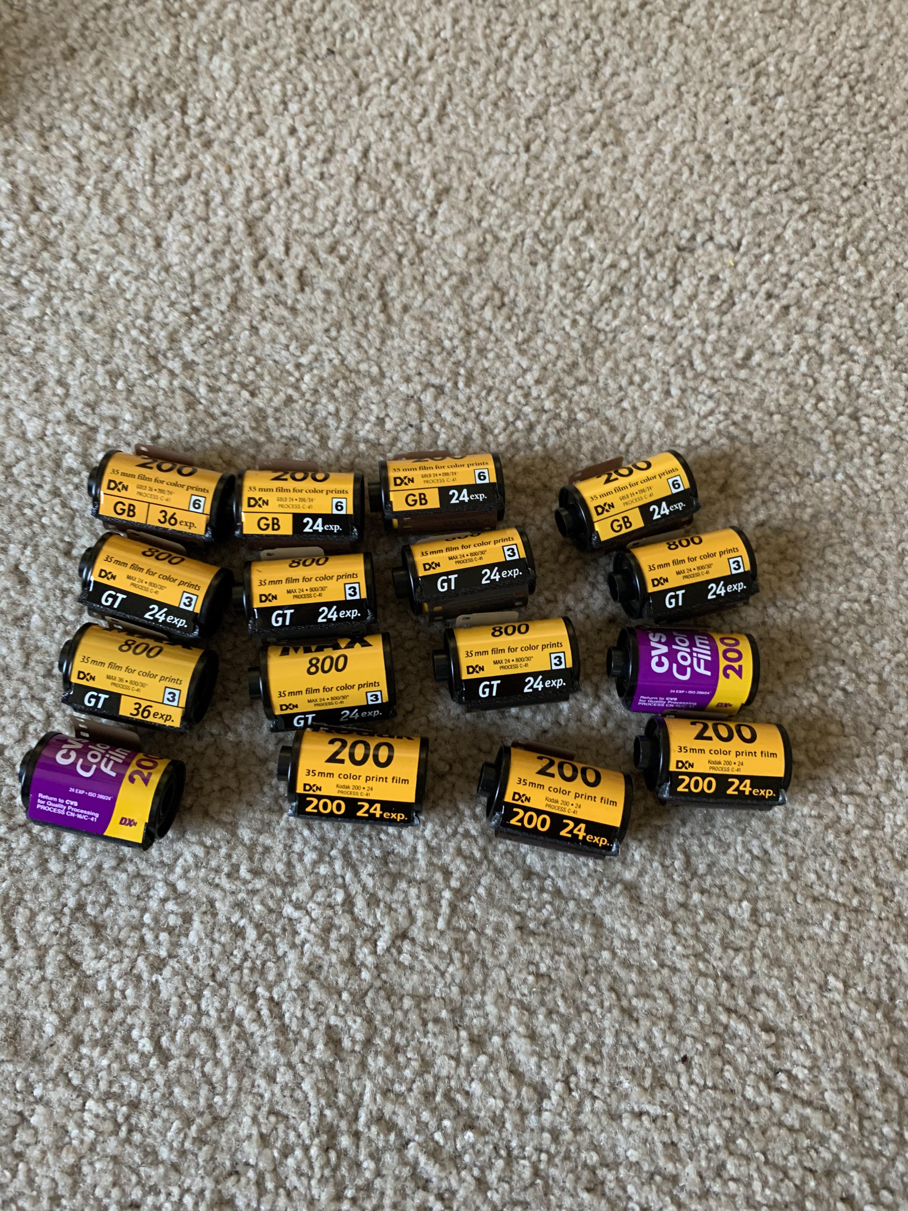 Expired film score! 7 rolls of Kodak Max 800, 4 rolls of Kodak Gold 200