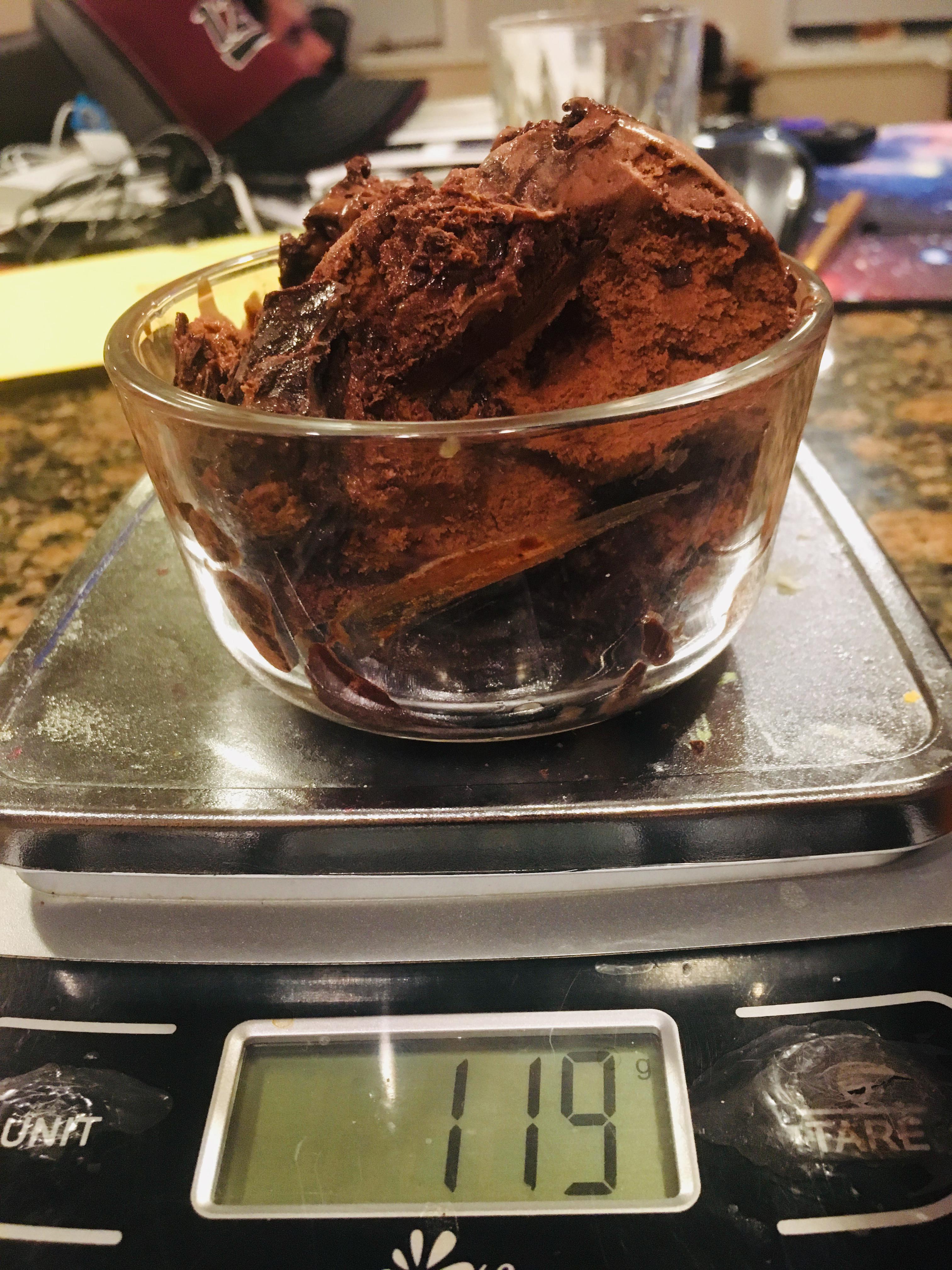 A 280cal serving of Chocolate Molten Cake ice cream is plentythis isn