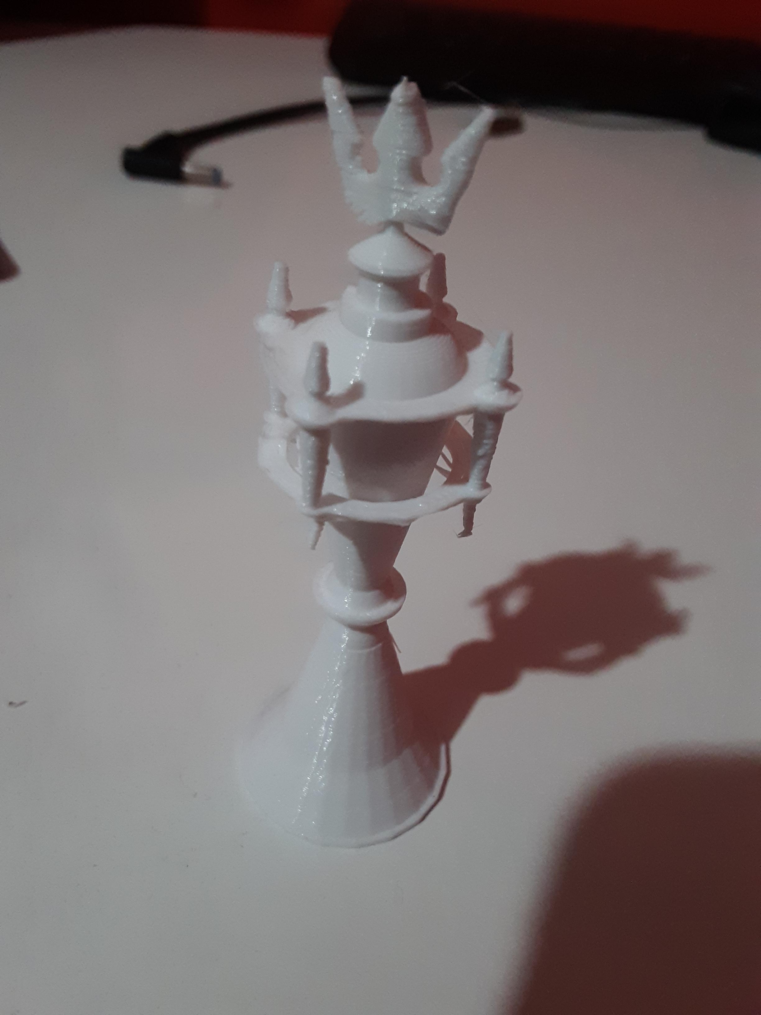 Made one of those [KH3] chess pieces 8n my 3D printing class, TinkerCad