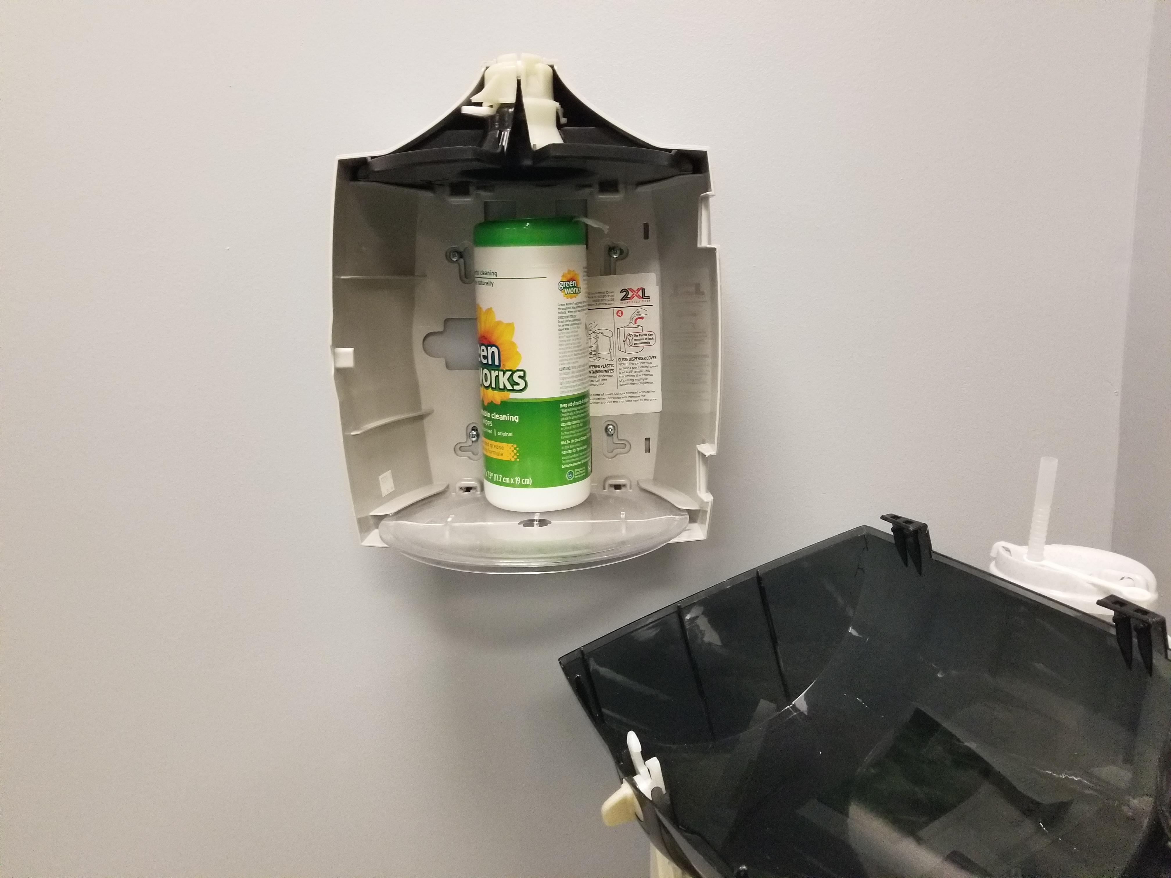 This wipe dispenser at the gym... : r/thereifixedit