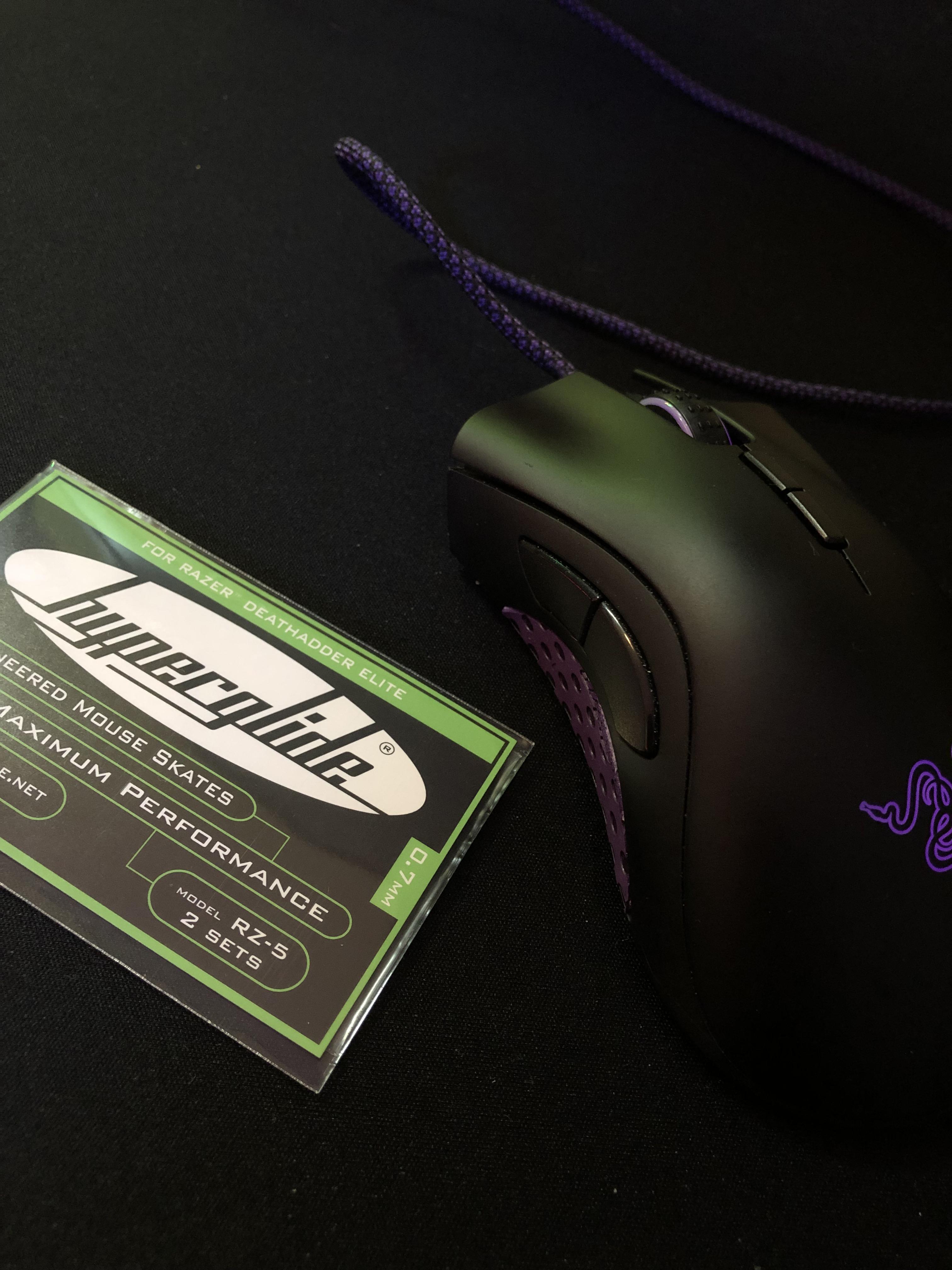 Razer Deathadder Elite. Paraflexcable. Hyperglides