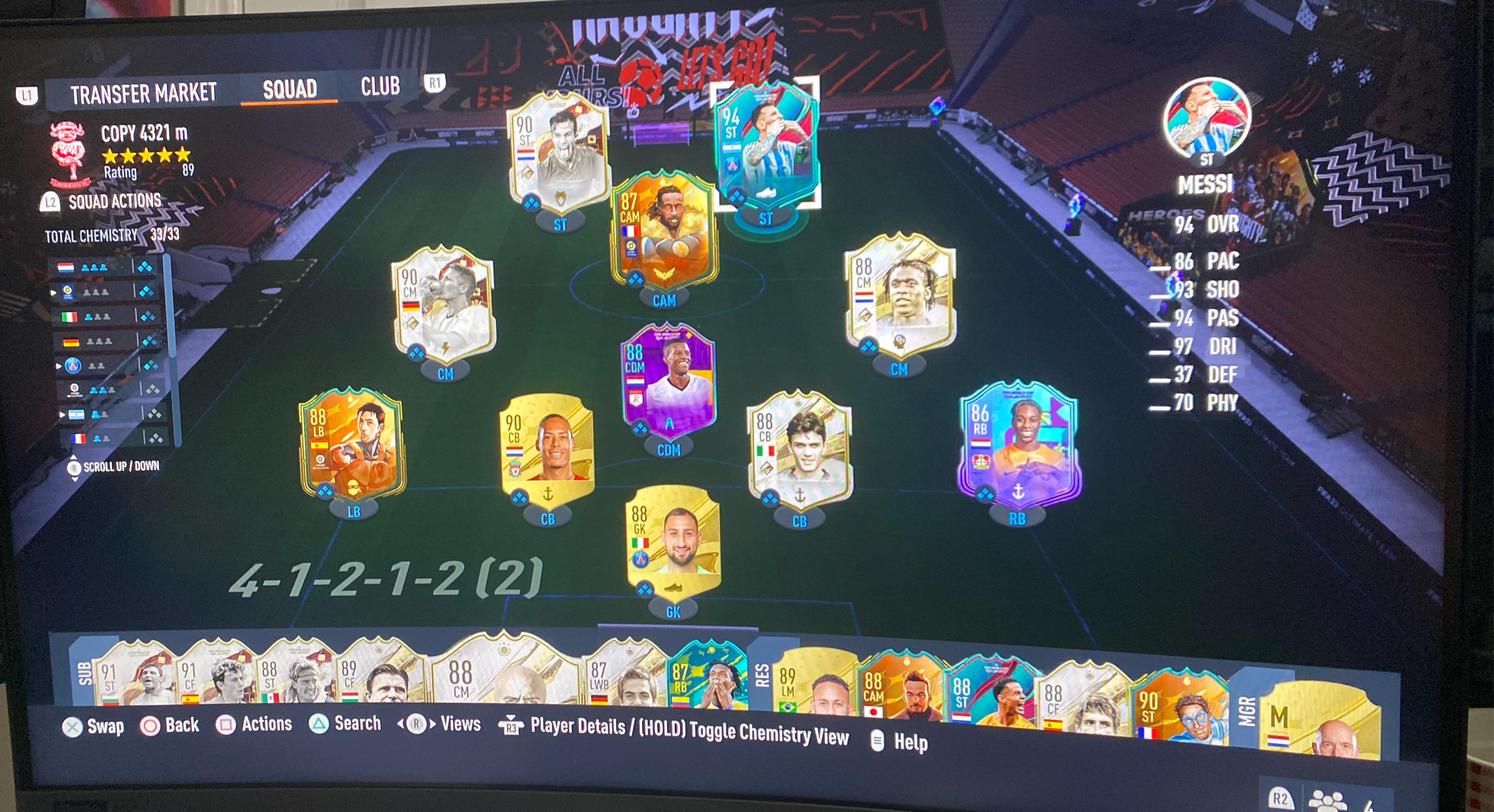 Holy fuck I packed tott Messi from a small gold players pack. Wow. What