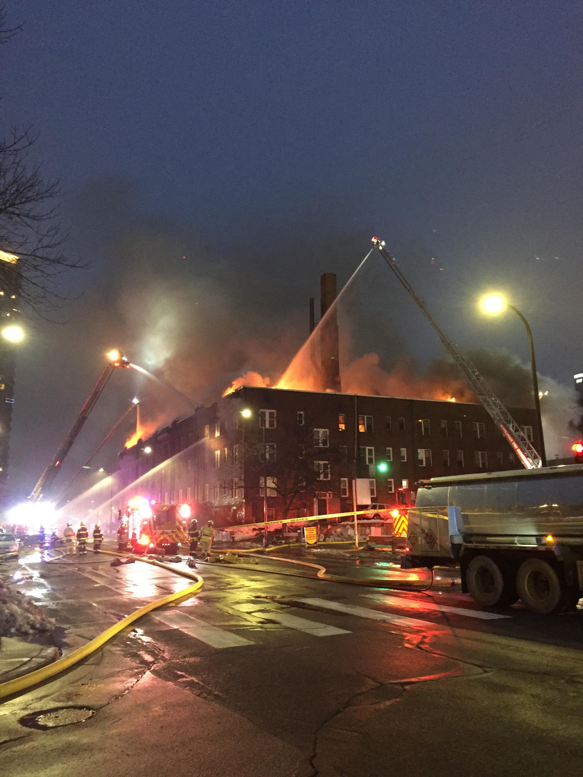Early Christmas morning fire in Minneapolis. r/pics