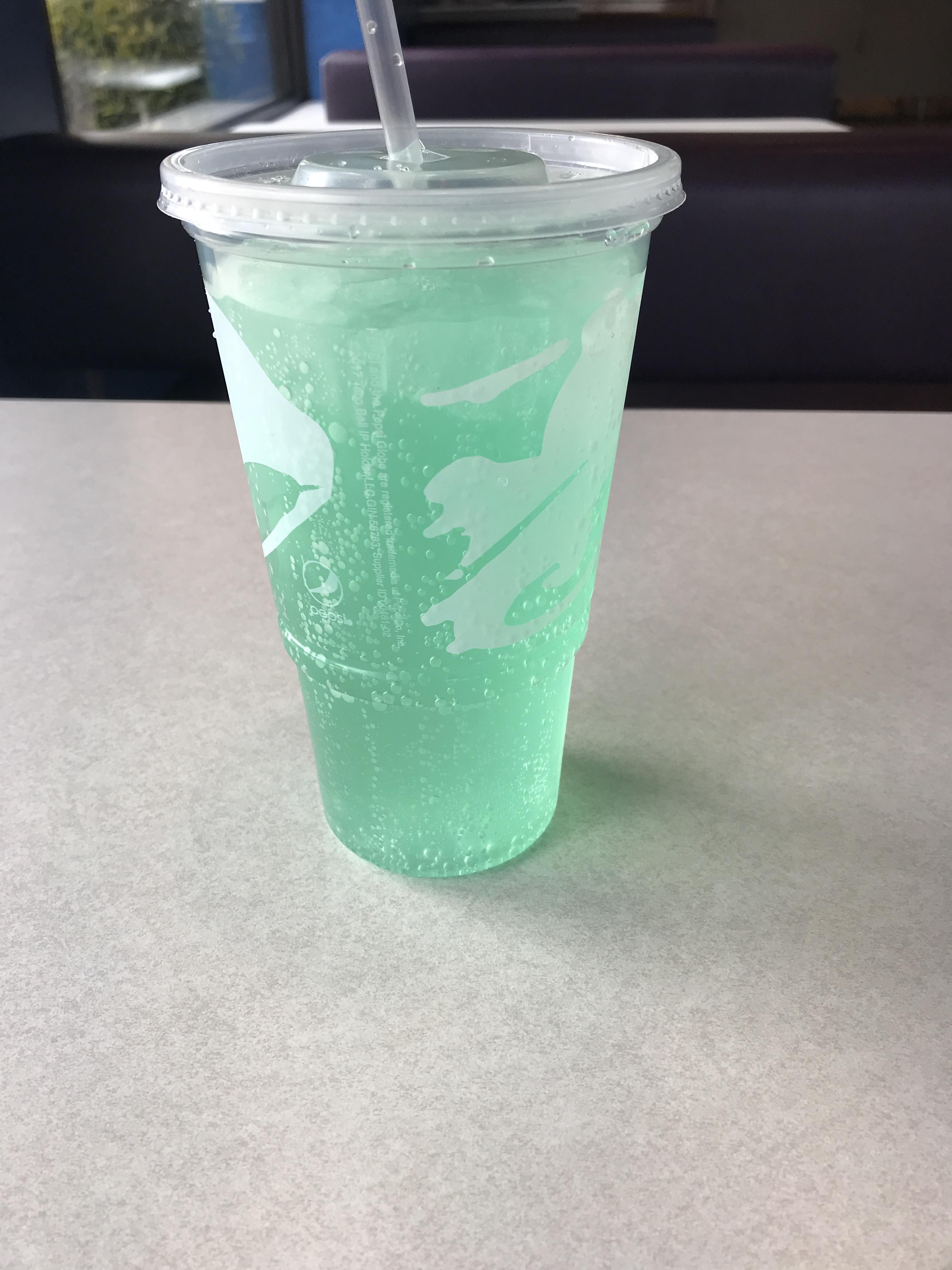 First time at Taco Bell ! Got a nacho fries box with a Baja blast