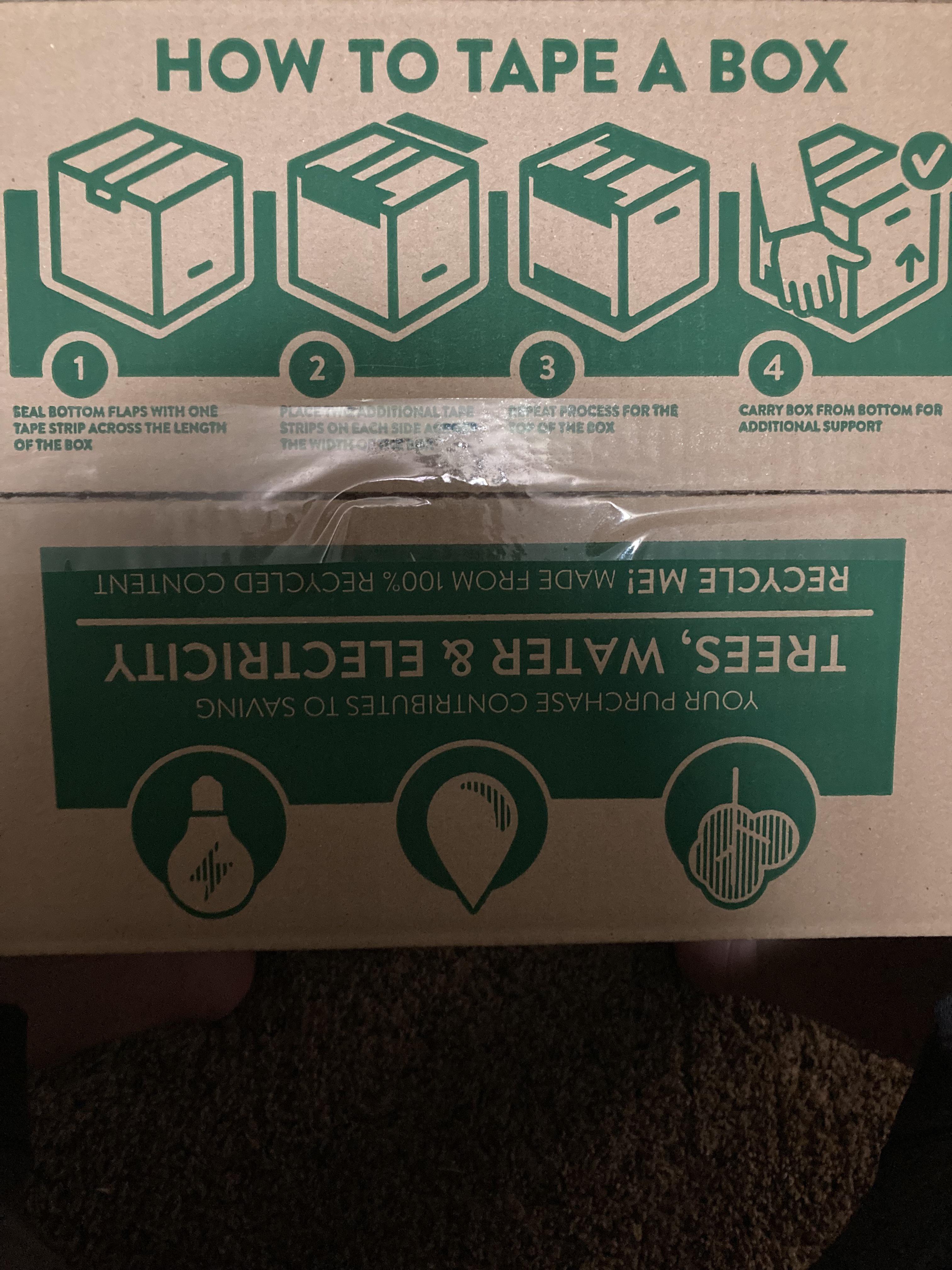 Instruction on how to tape a box on a box mildlyinteresting