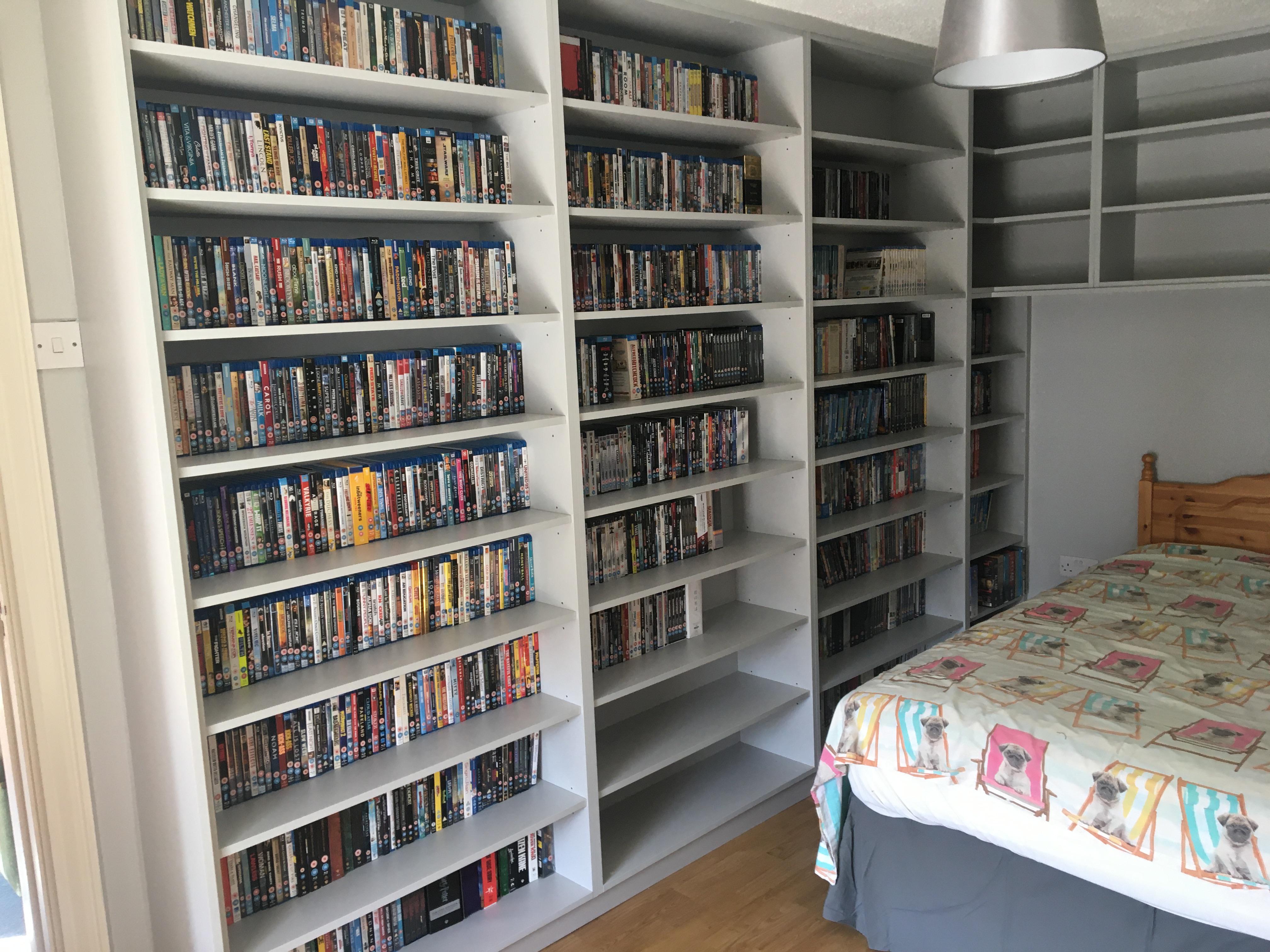 Finally got around to putting new shelves in my bedroom and can now