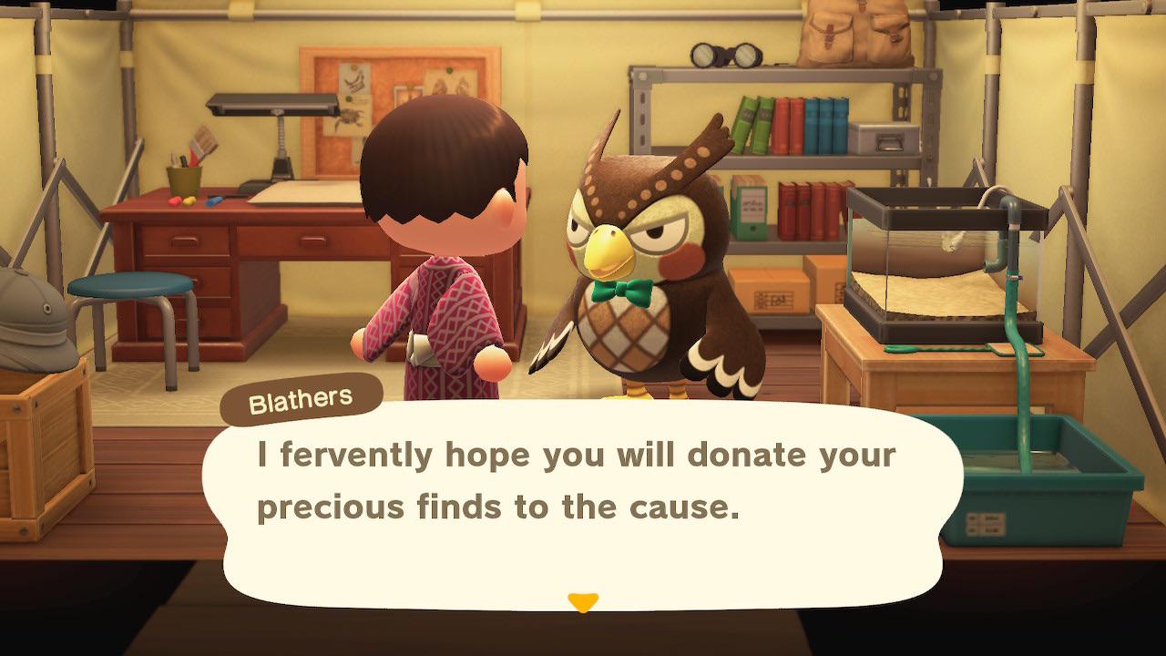 Uh, Blathers... Uh, why you lookin’ at me like dat? o_O r/ac_newhorizons