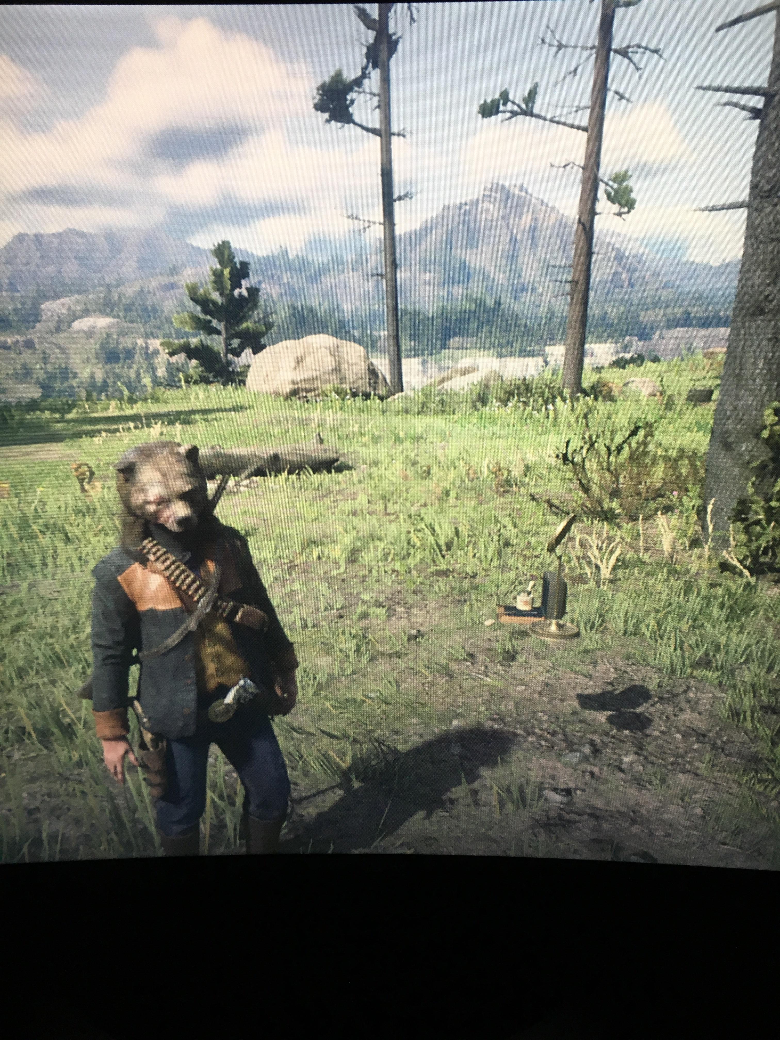 When they moved camp, they left my shaving kit floating in mid air r