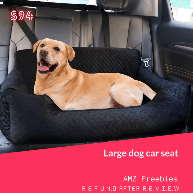 Dog Car Seat for Large Dogs upto 70lbs, Pet Booster Back seat Bed with