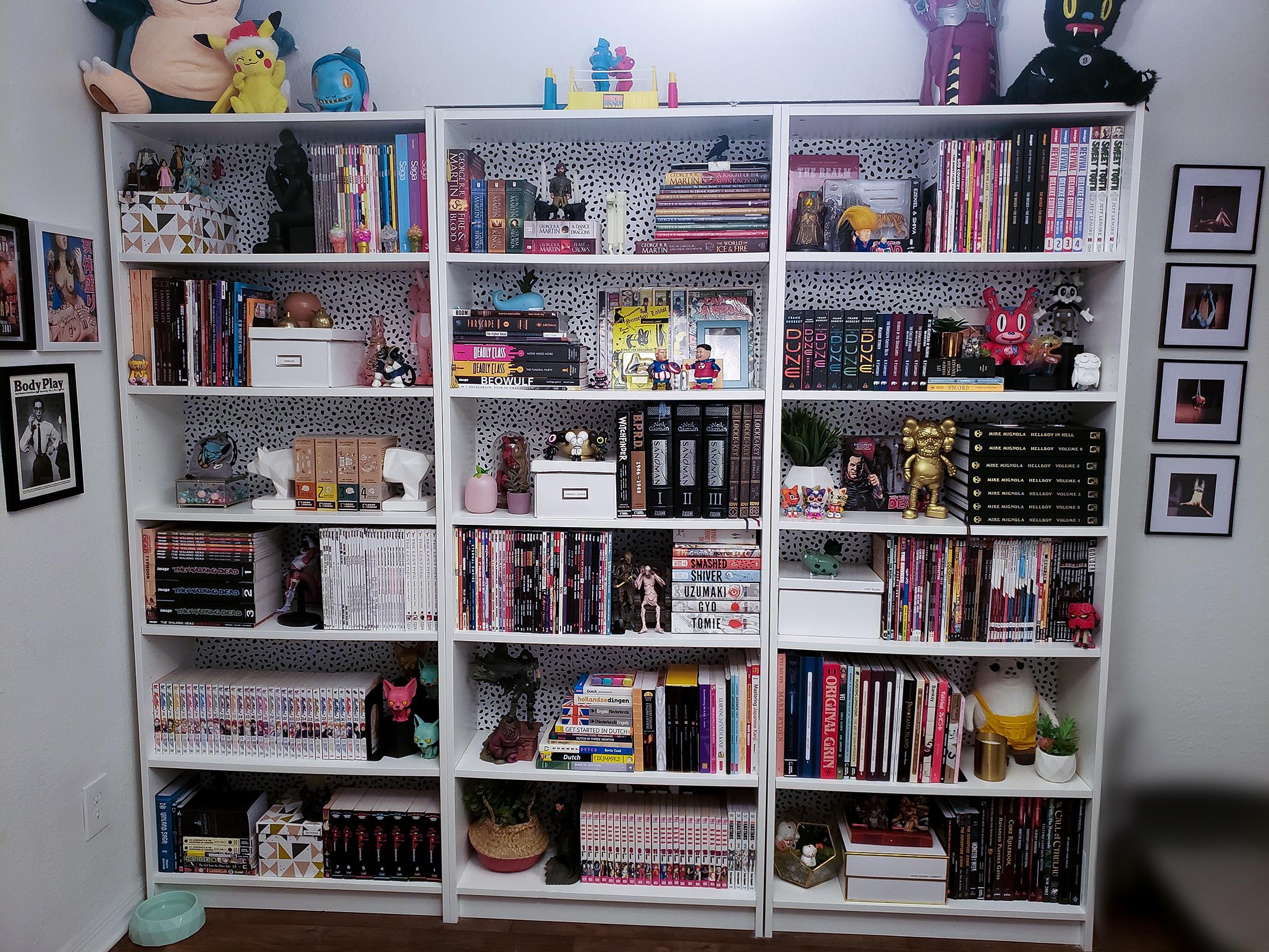 A few of my bookcases. r/bookshelf