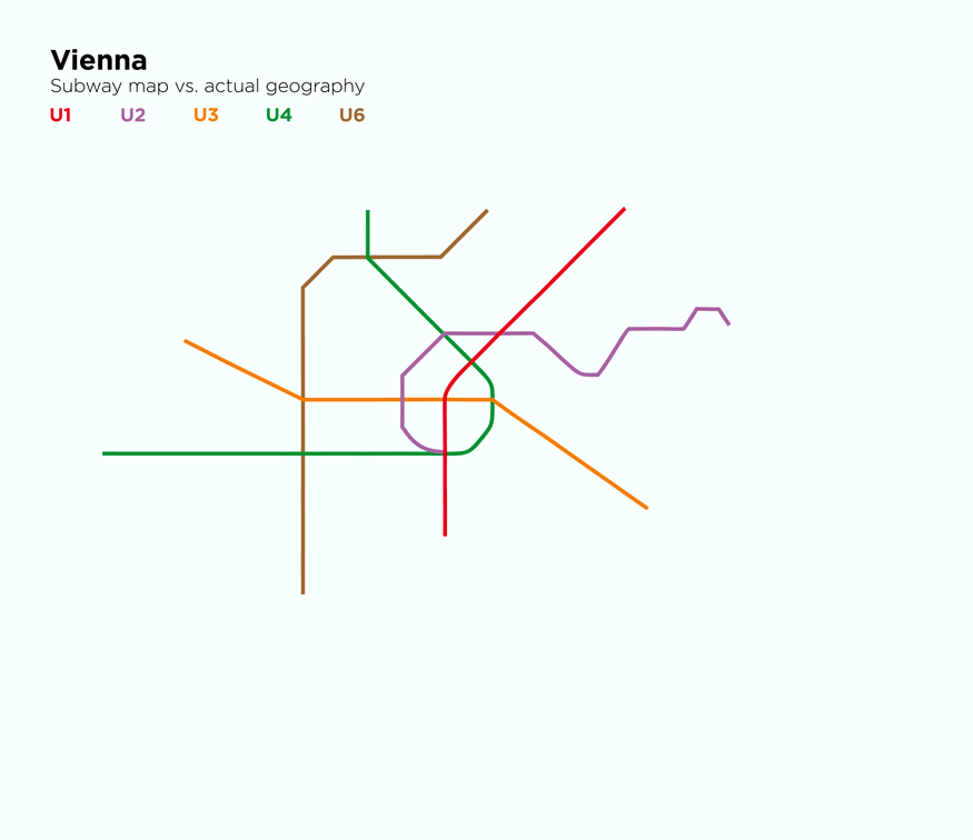 Some of the world's major city subways and metro maps compared to their