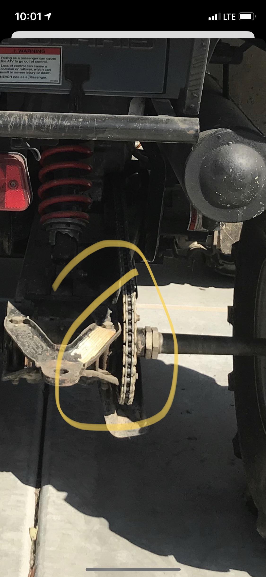 This wheel/chain keeps coming off. It only had 2 bolts holding it and