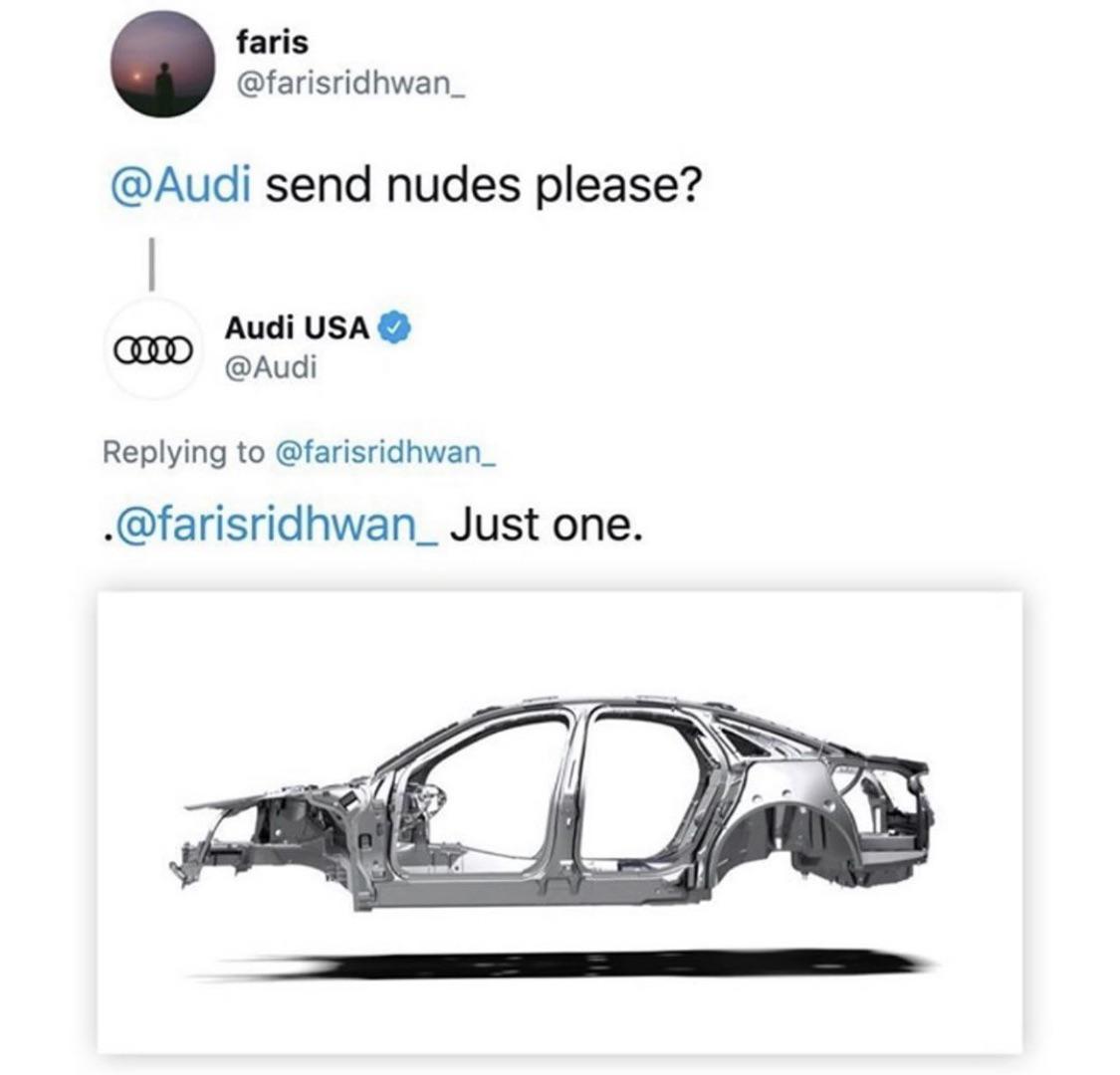Send nudes! : Audi