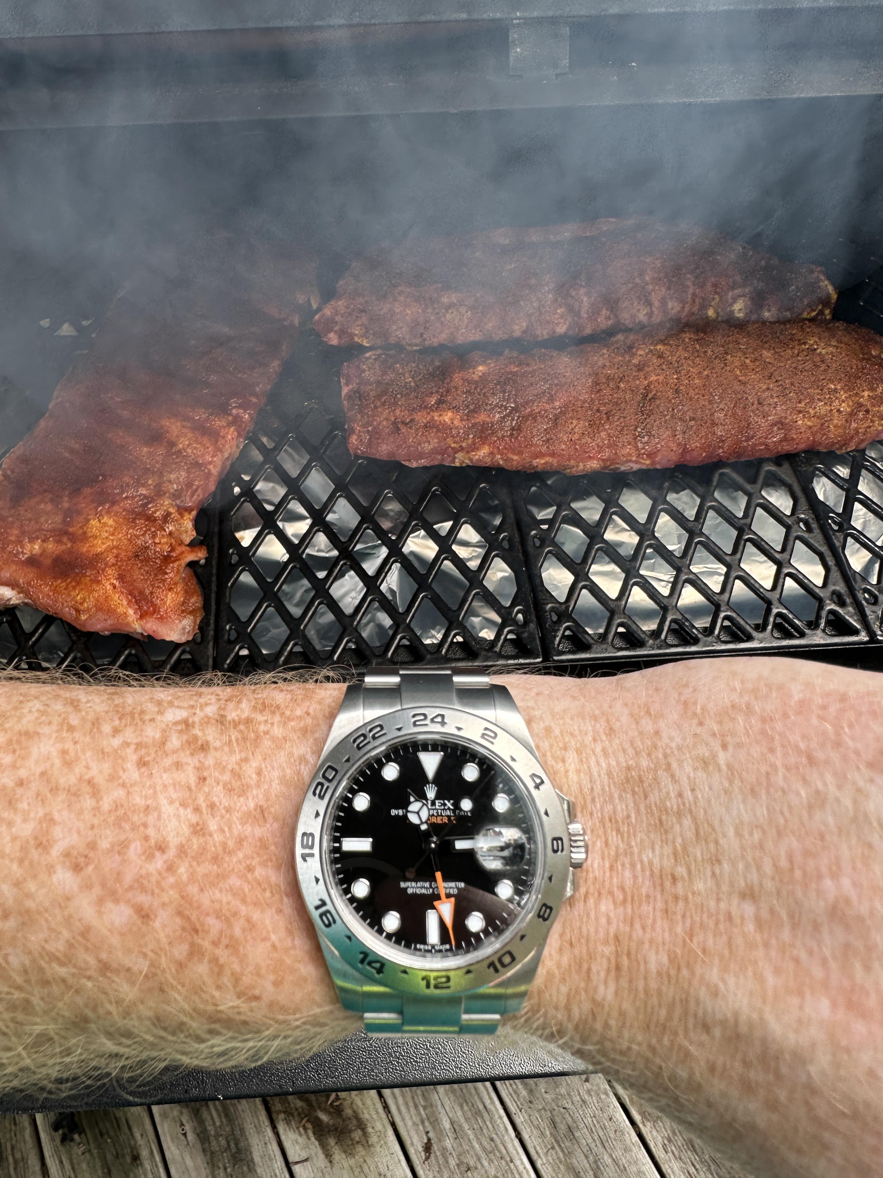 Rolex and Ribs some Kansas City Style Spare and Baby Backs going on