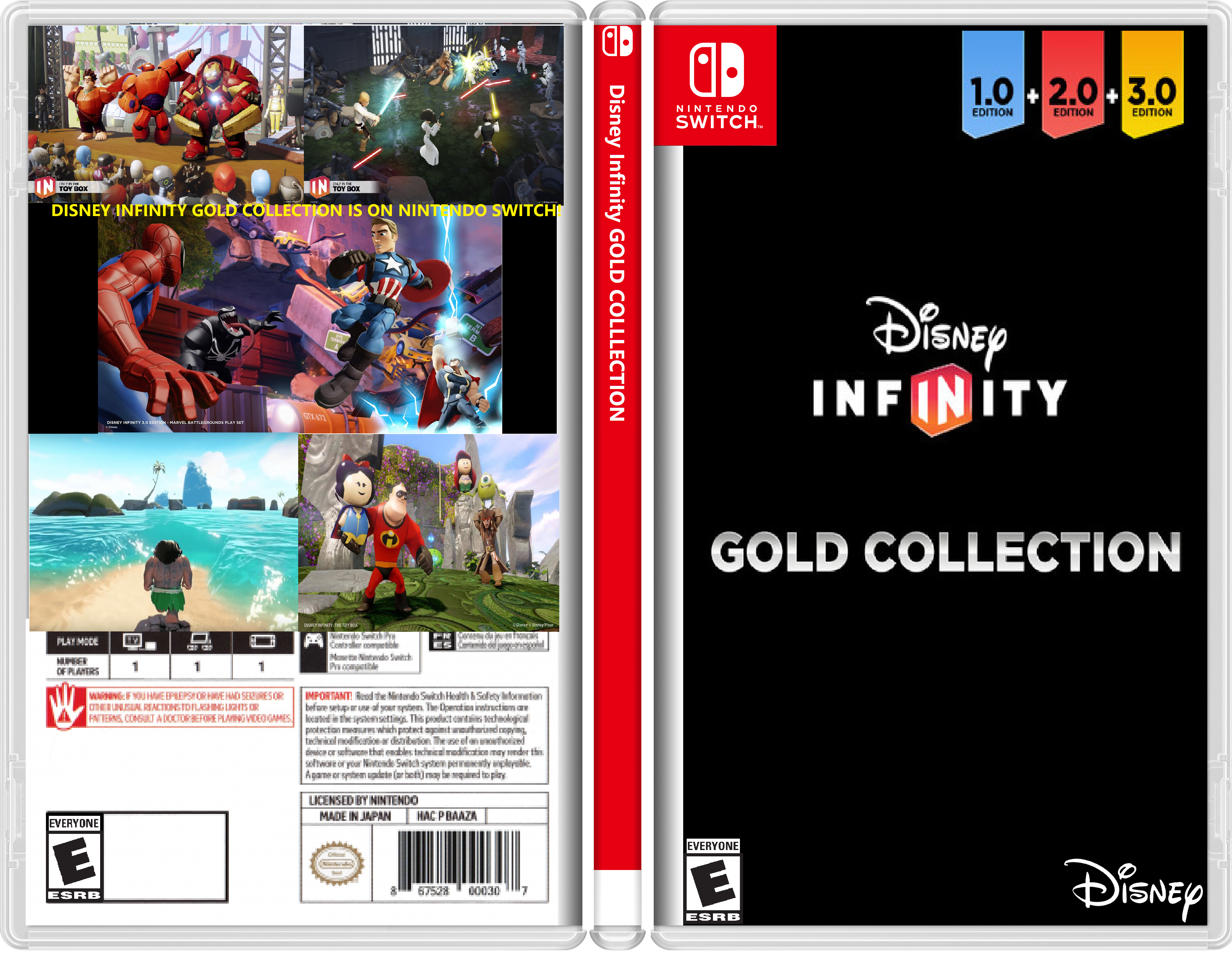 FAN MADE!!! Imagine This! DISNEY INFINITY GOLD COLLECTION FOR NINTENDO