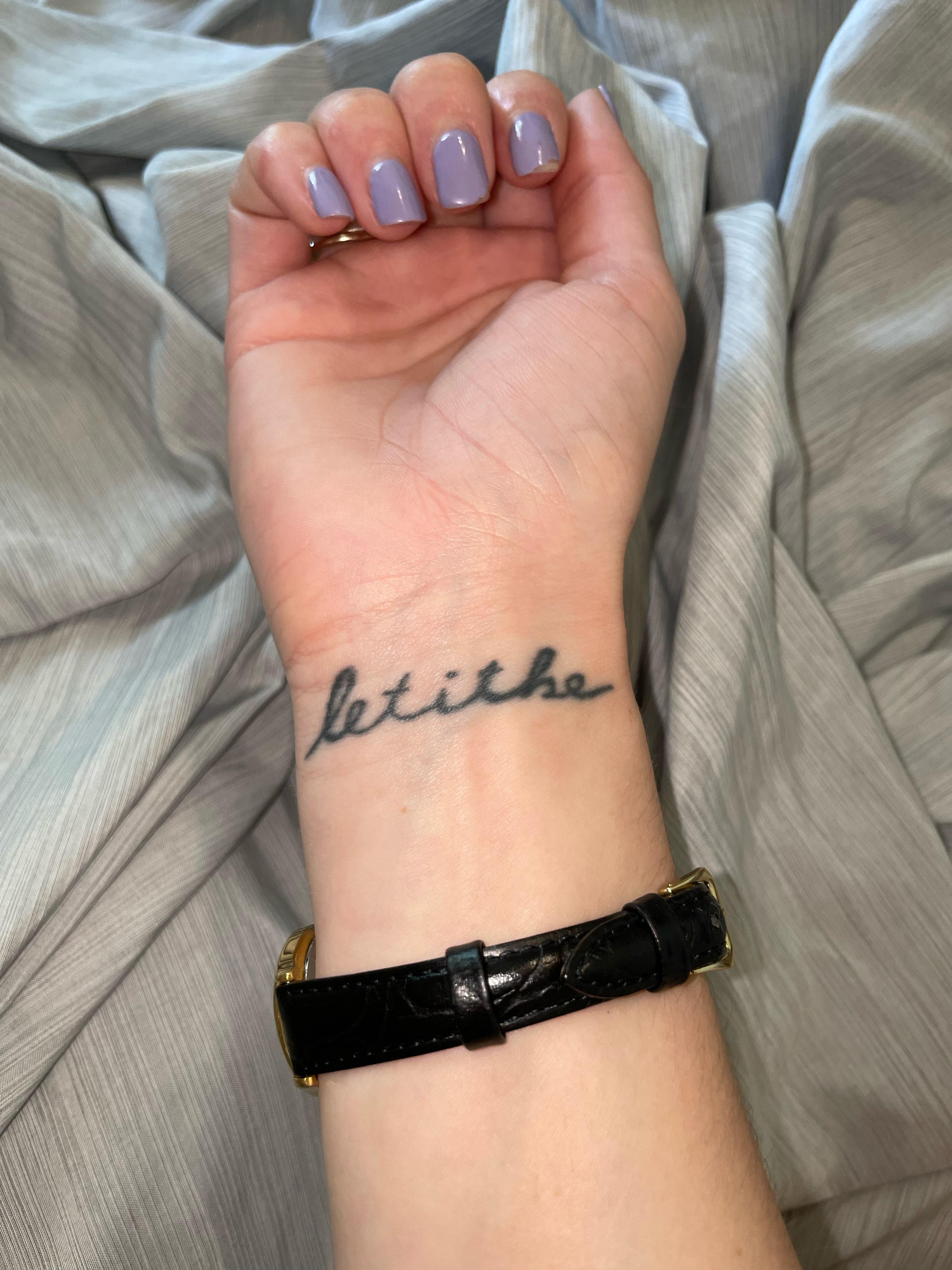 ideas for covering this up? it says “let it be” but when you glance at