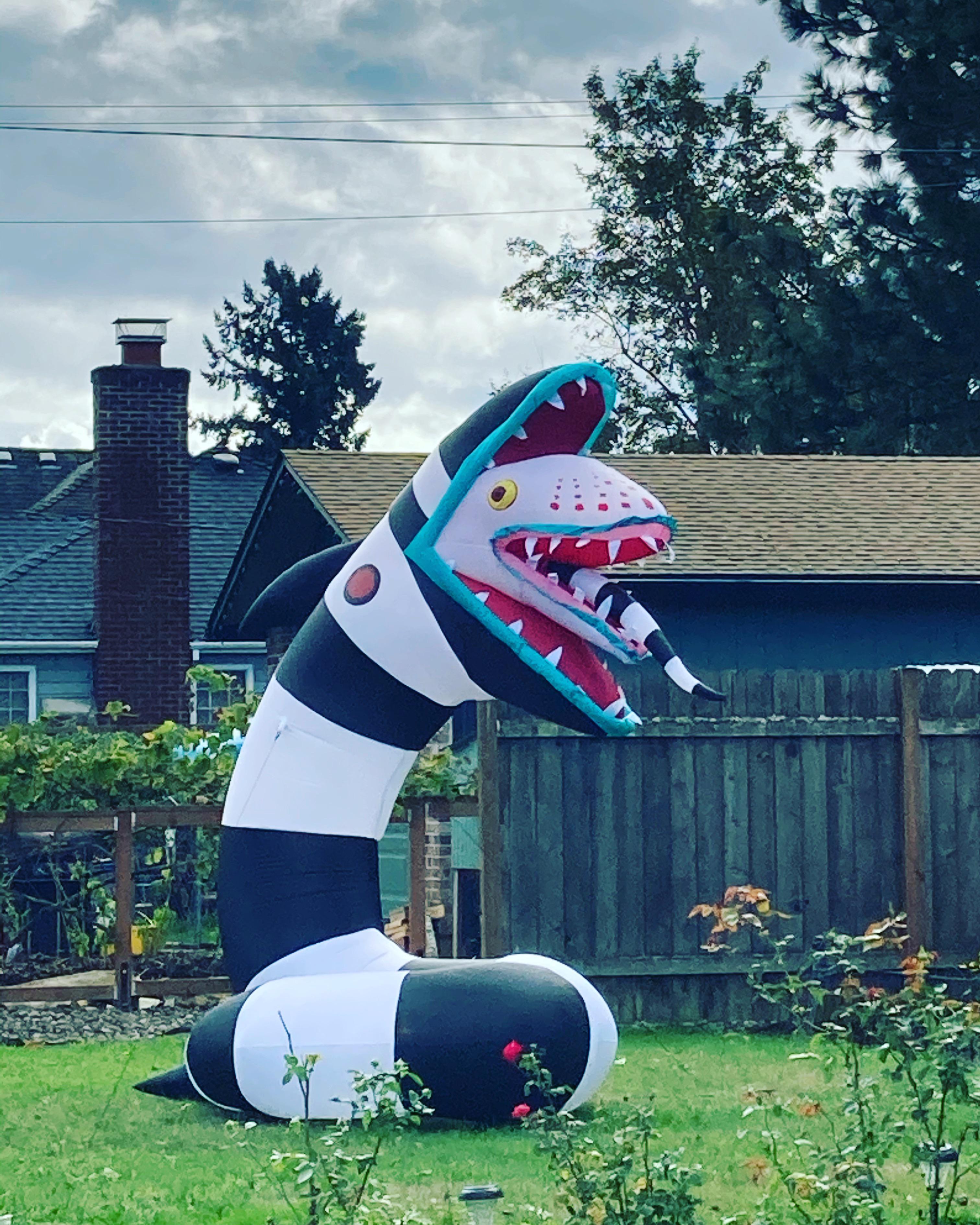 Beetlejuice Halloween decoration in my neighborhood halloween