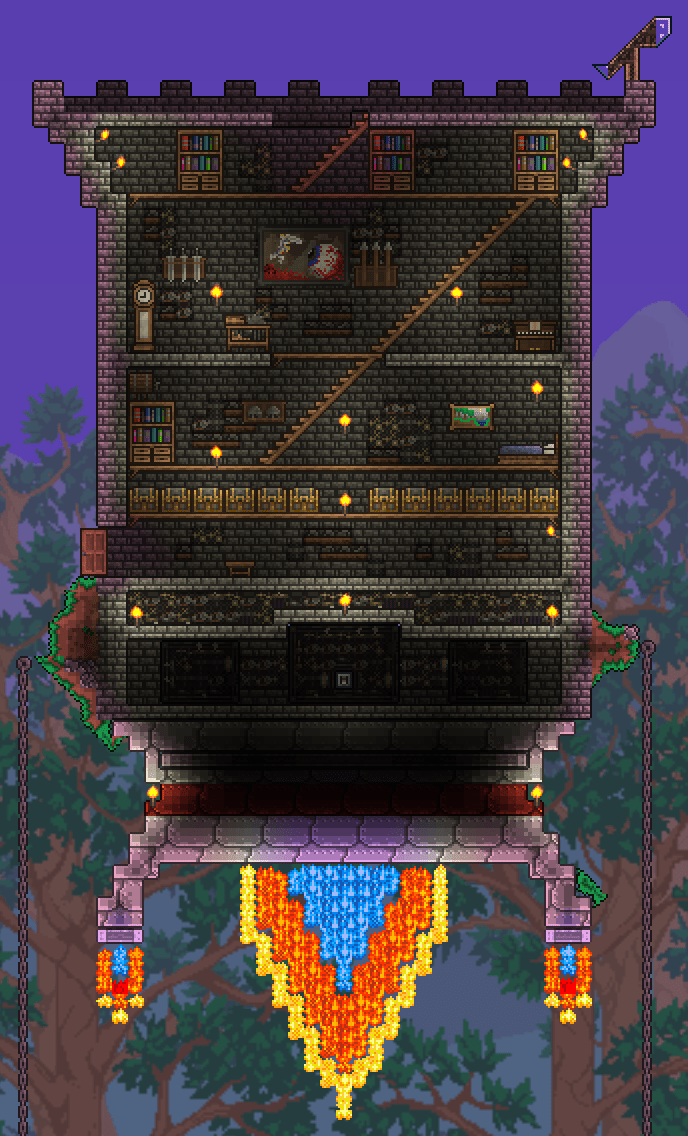A build I made for a small competition with a few friends r/Terraria