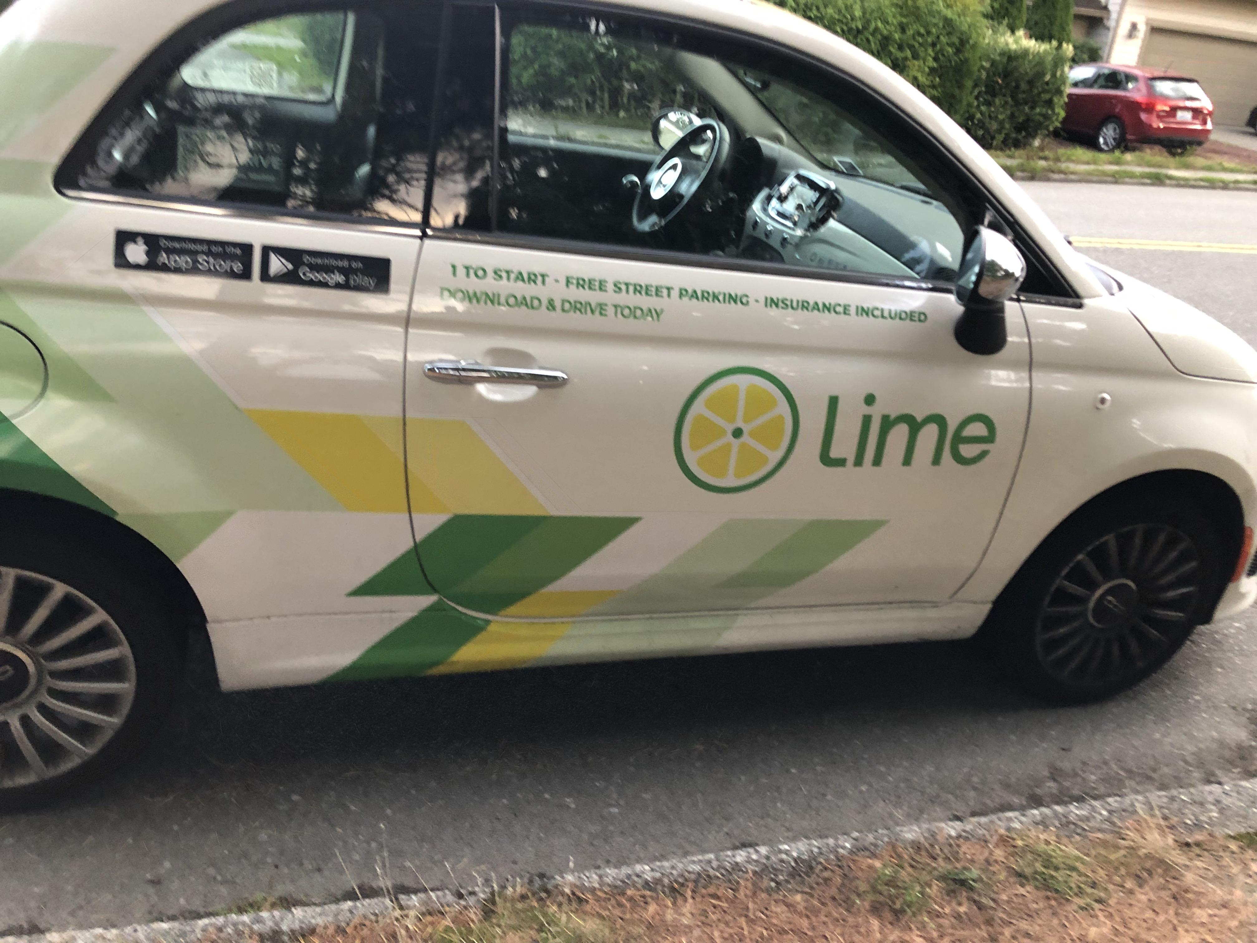 A lime car to rent r/mildlyinteresting