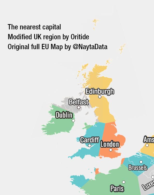 UK region of the nearest capital r/Scotland