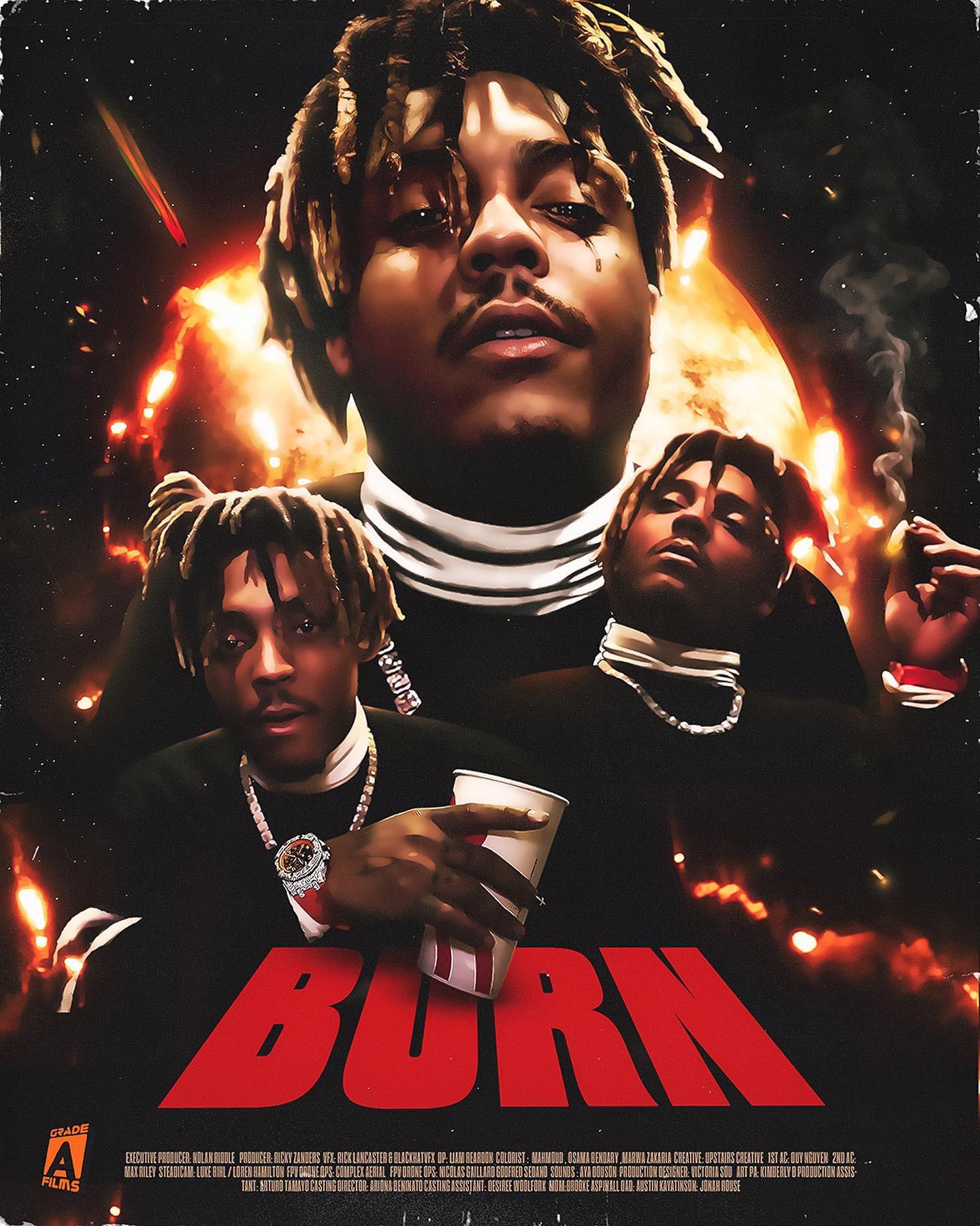 Burn music video poster I made 🎨 JuiceWRLD