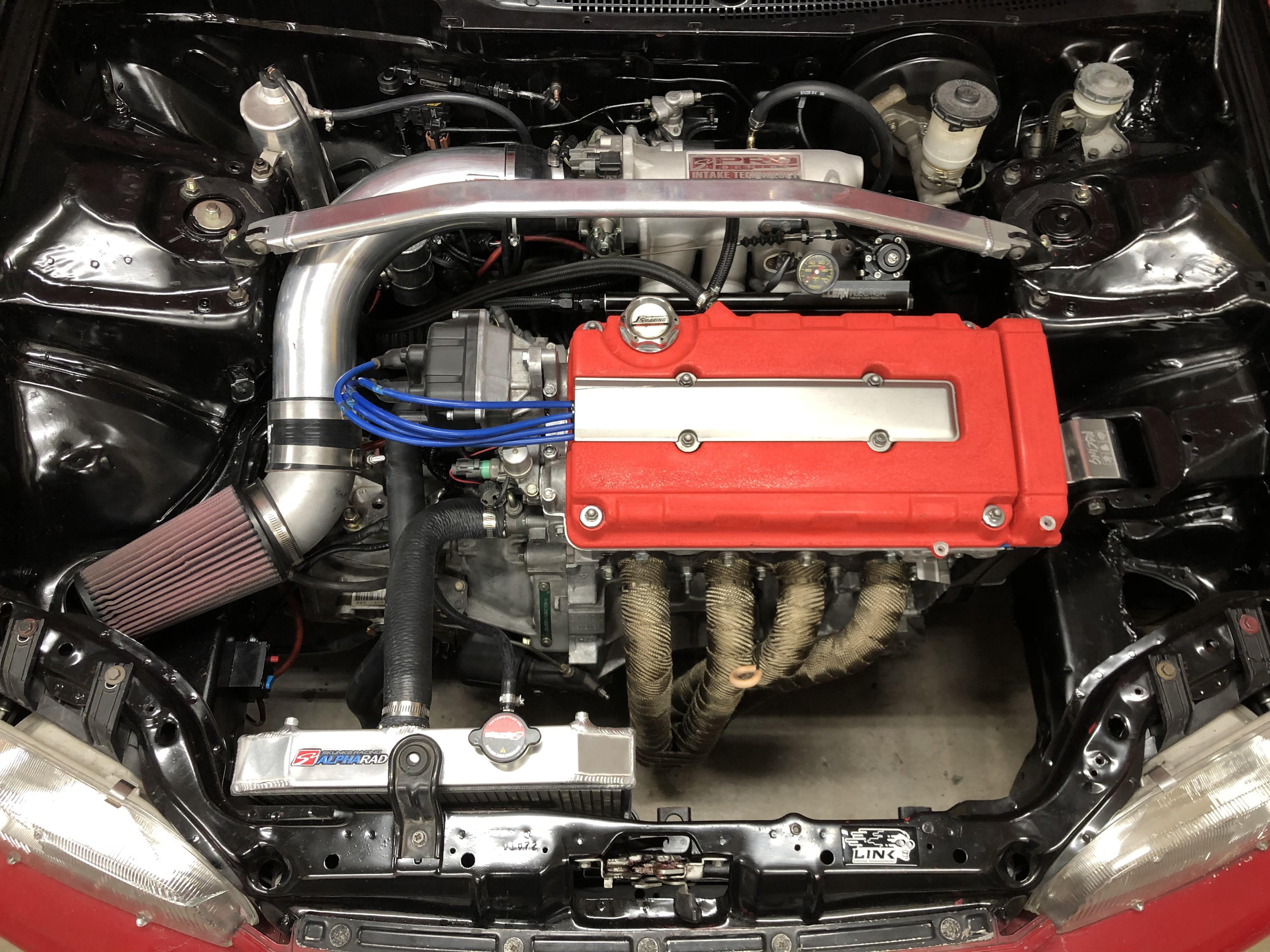Just got her started today. Fully built GSR motor, big cams, high