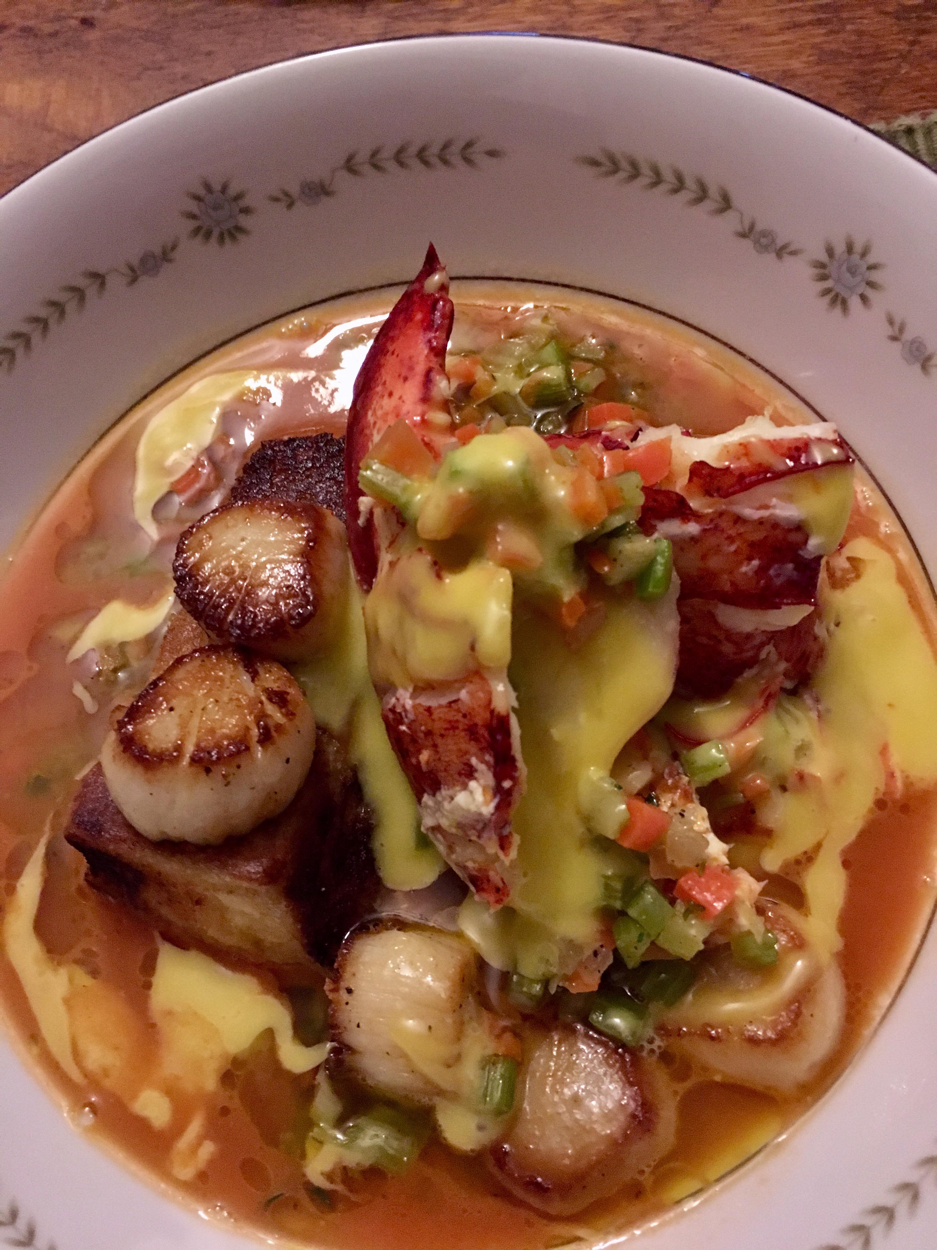 [Homemade] Scallop and Lobster Bouillabaisse. r/food