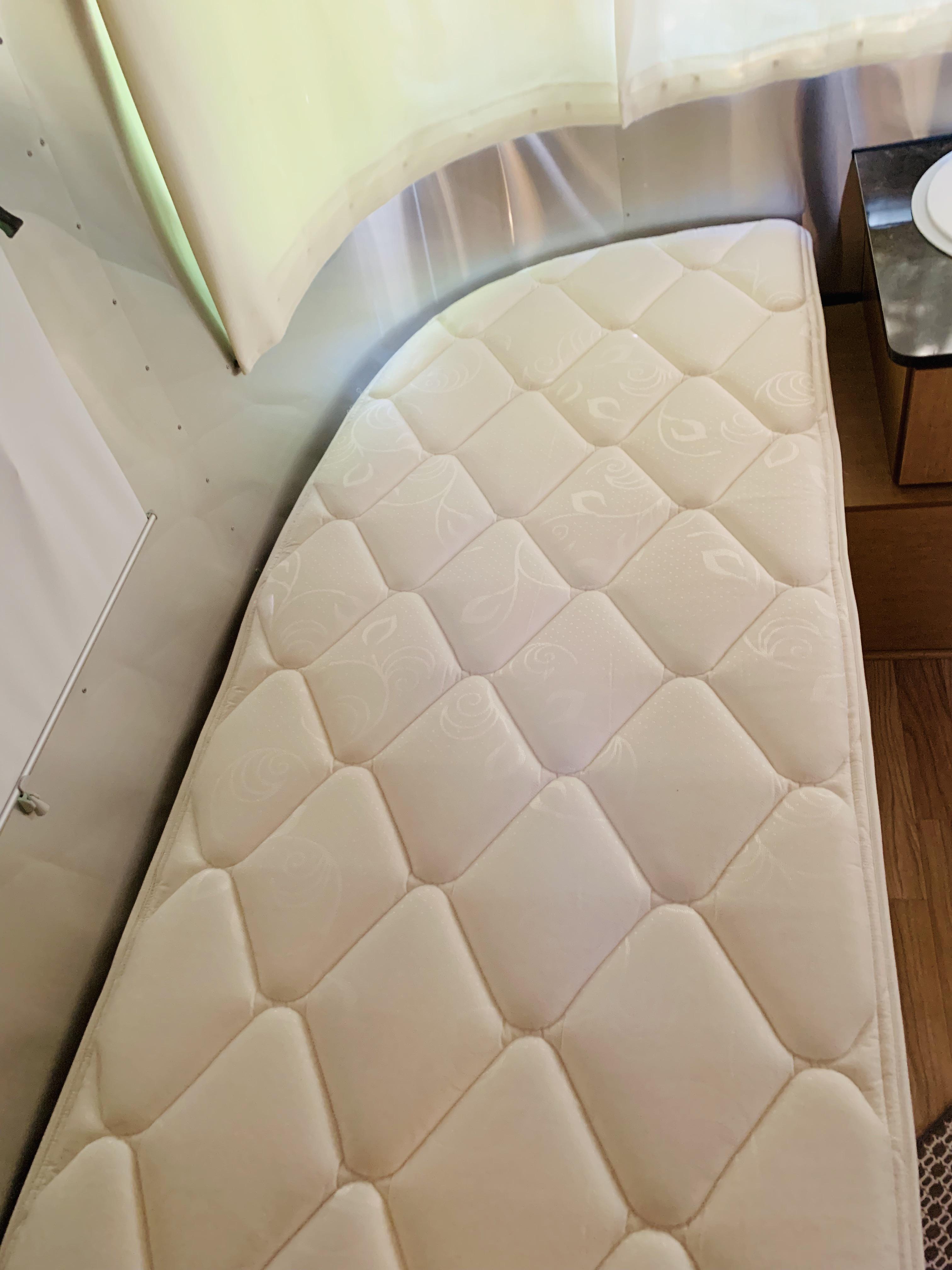 Airstream trailers have mattresses that are shaped to fit the